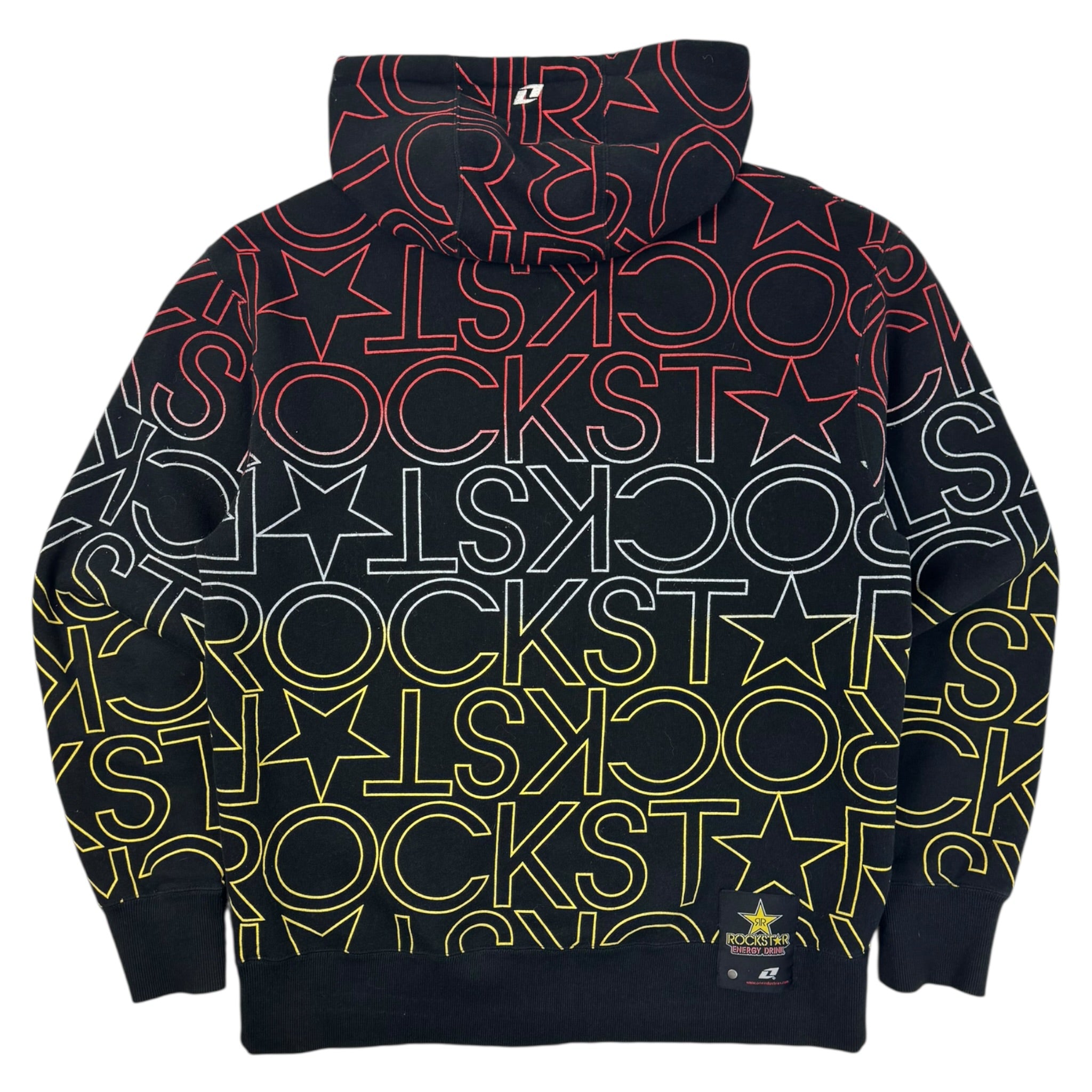 Y2K Rockstar Energy All Over Print Zip Up Hoodie