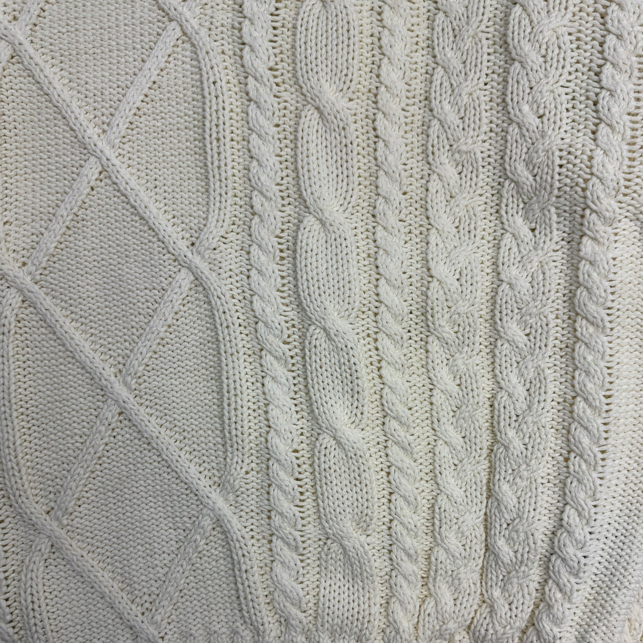 Vintage Eddie Bauer Cable Knit Angel White