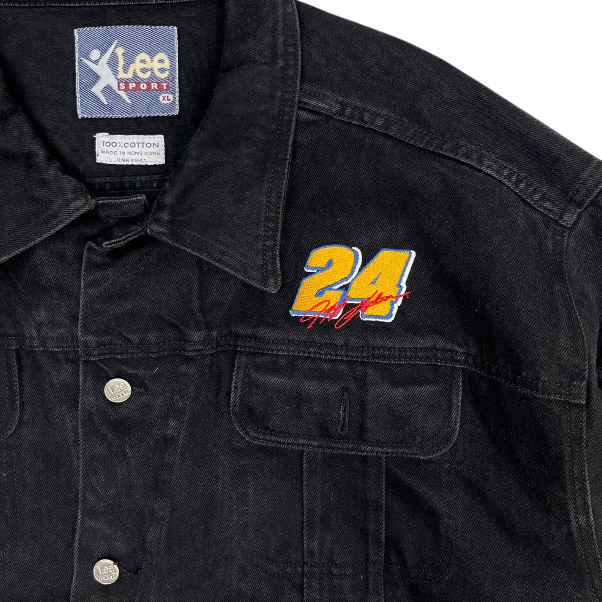 Vintage Jeff Gordon Nascar Black Denim Jacket
