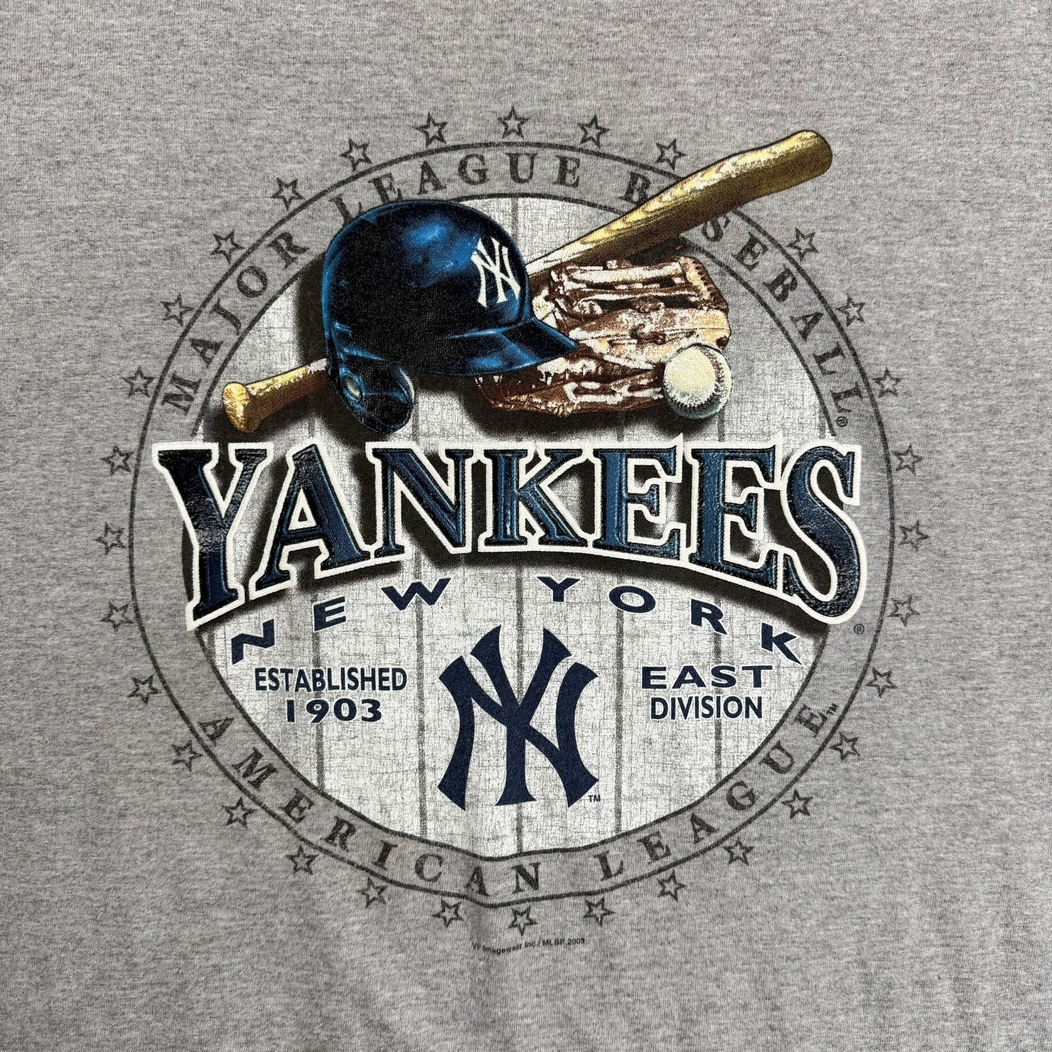 2003 New York Yankees East Division Tee Grey