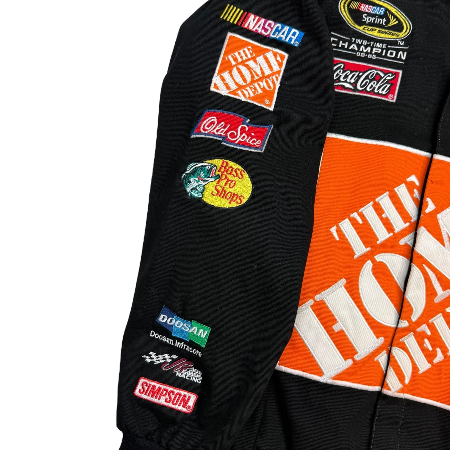 Vintage Jeff Hamilton Tony Stewart Racing Jacket Black/Orange