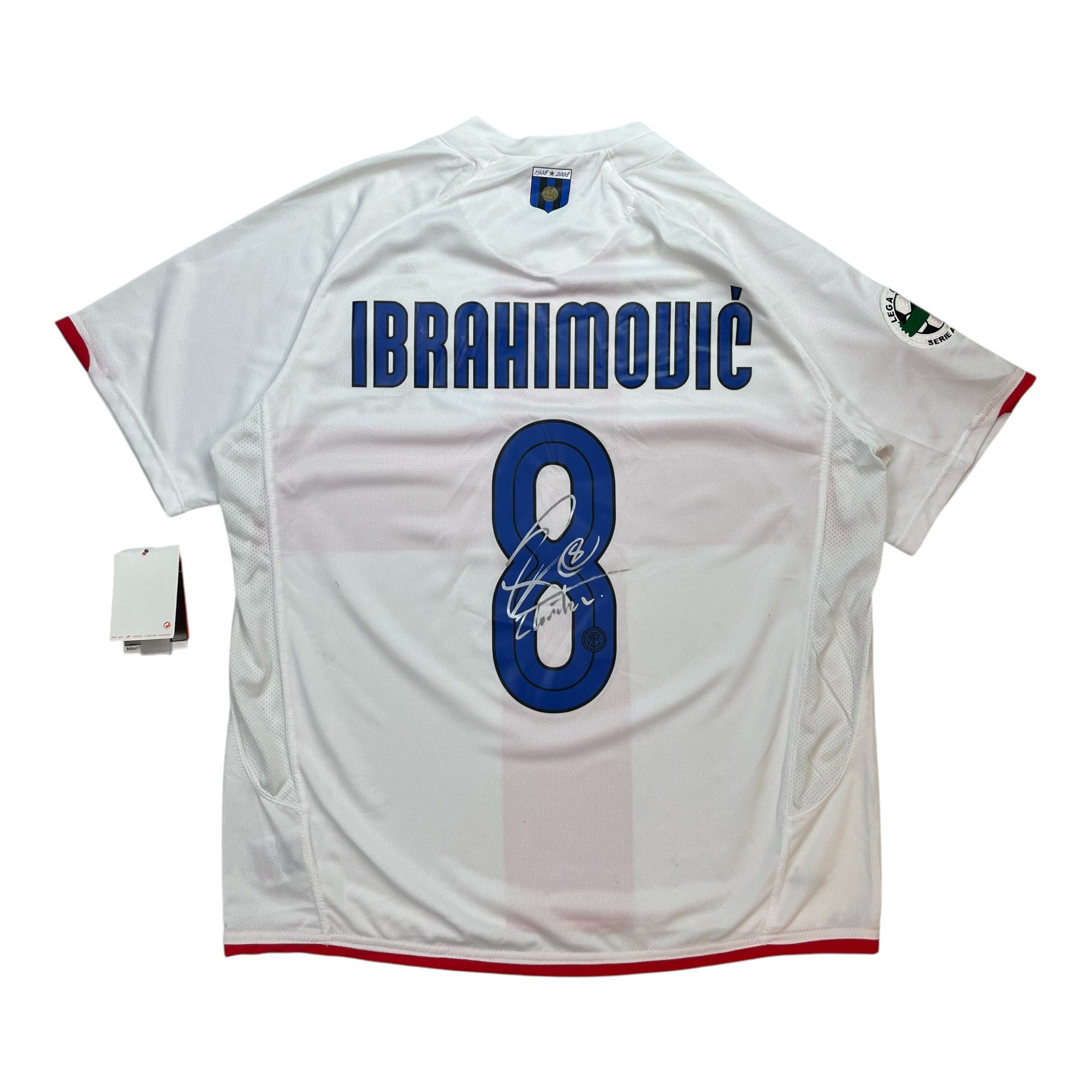 2007 Zlatan Ibramihovich Inter Milan Autographed Jersey White