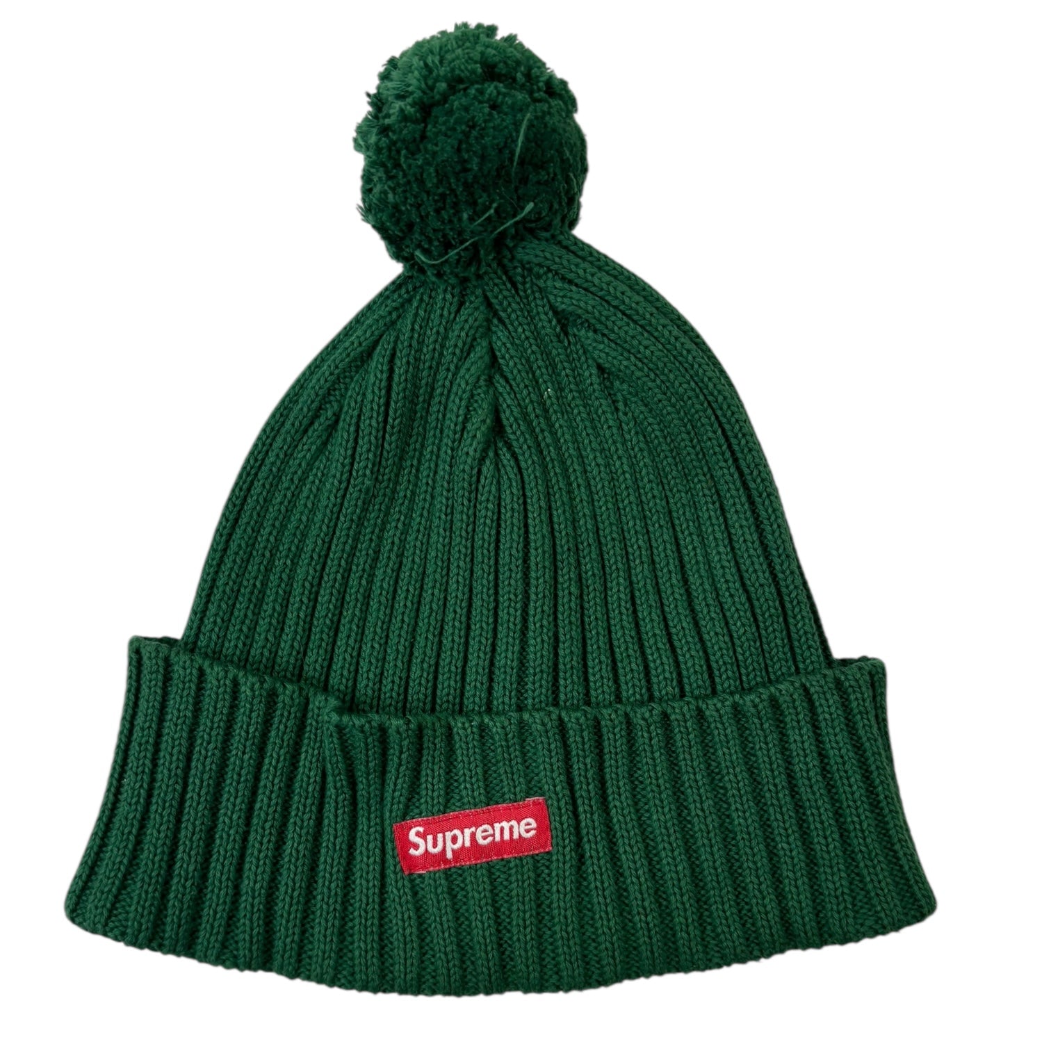 Supreme FW12 Ribbed Pom Beanie Green