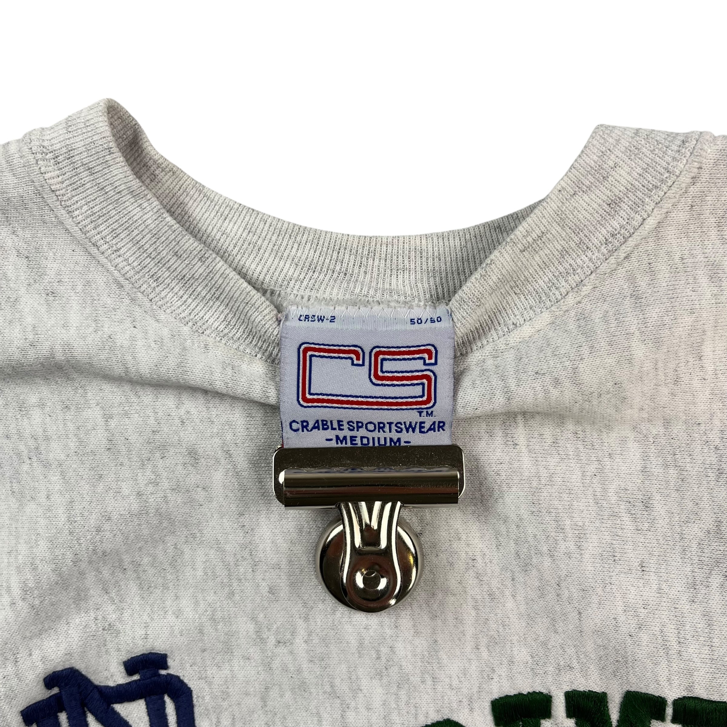 Vintage Notre Dame Irish Crewneck Light Grey