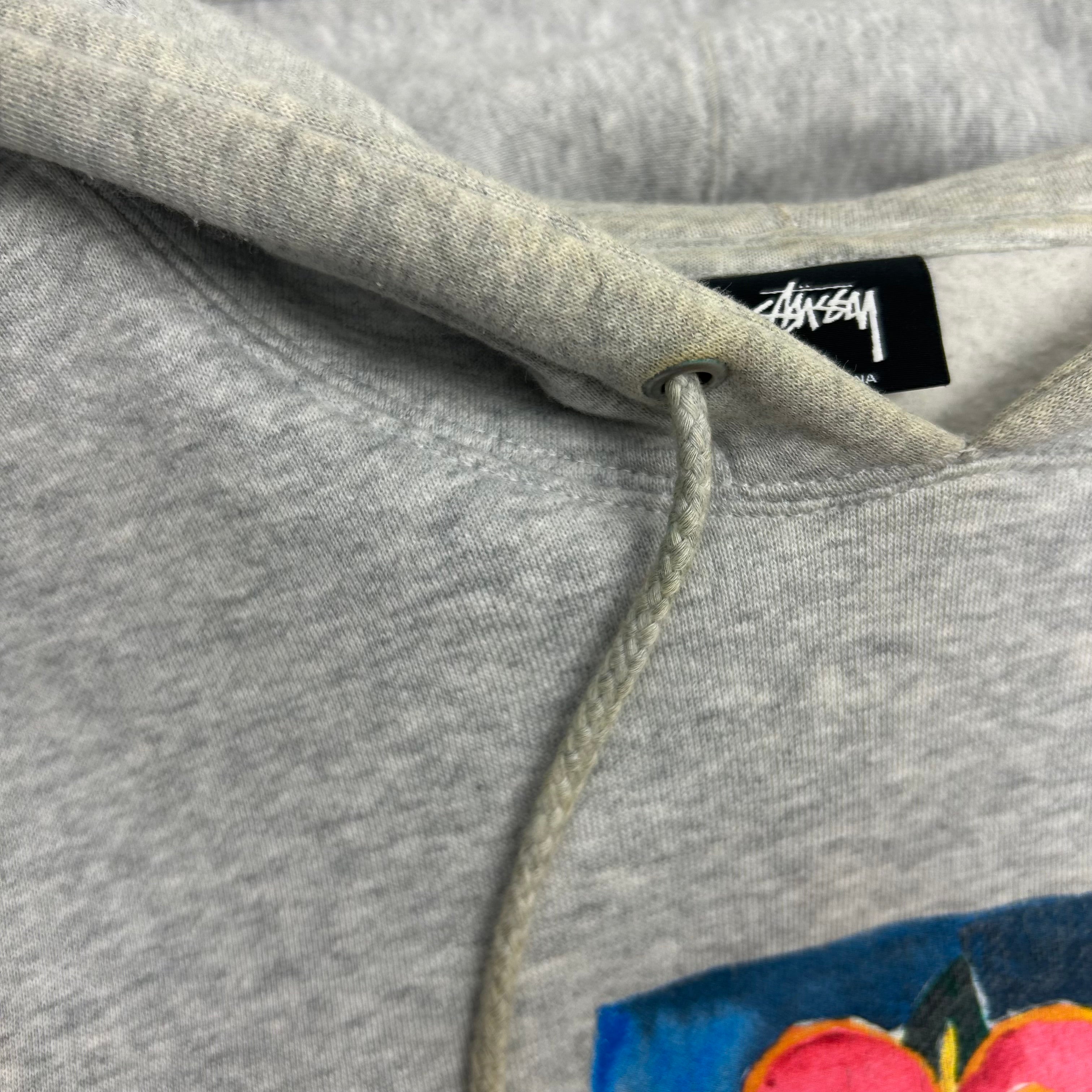 Stussy City Flower Hoodie Heather Grey