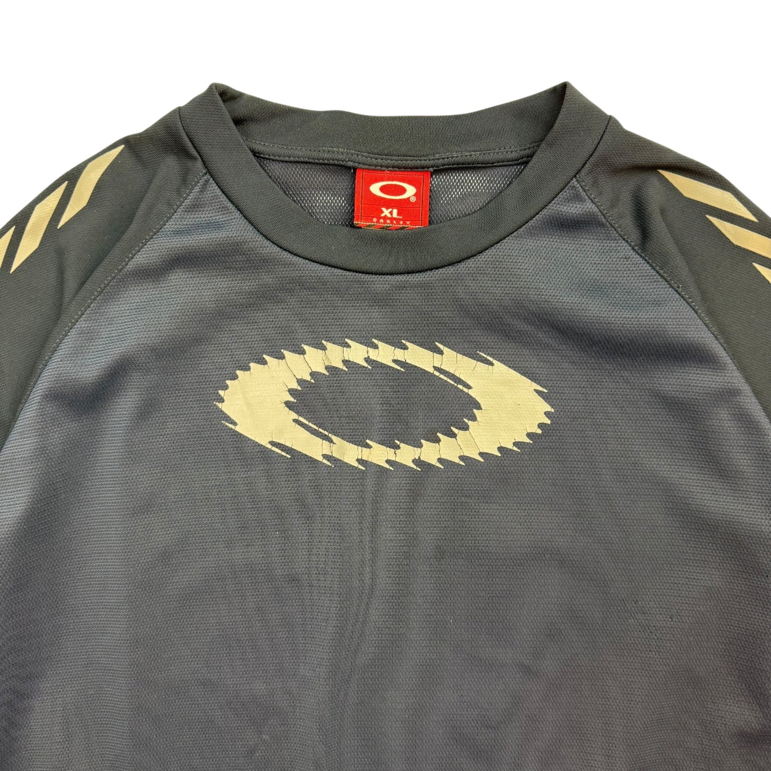 Vintage Oakley Factory Pilot Half Sleeve Jersey Navy Blue