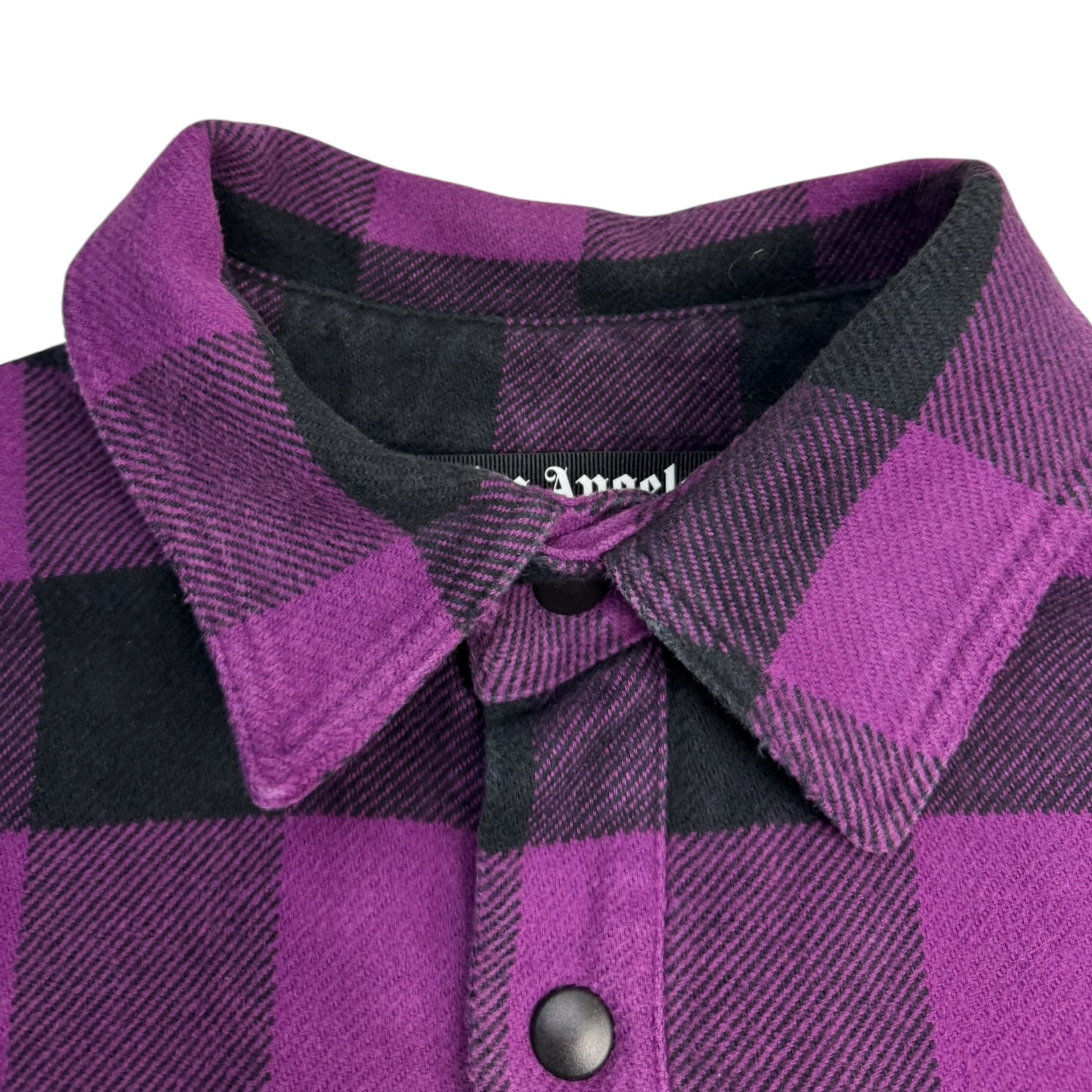 Palm Angels Logo-Print Checked Shirt