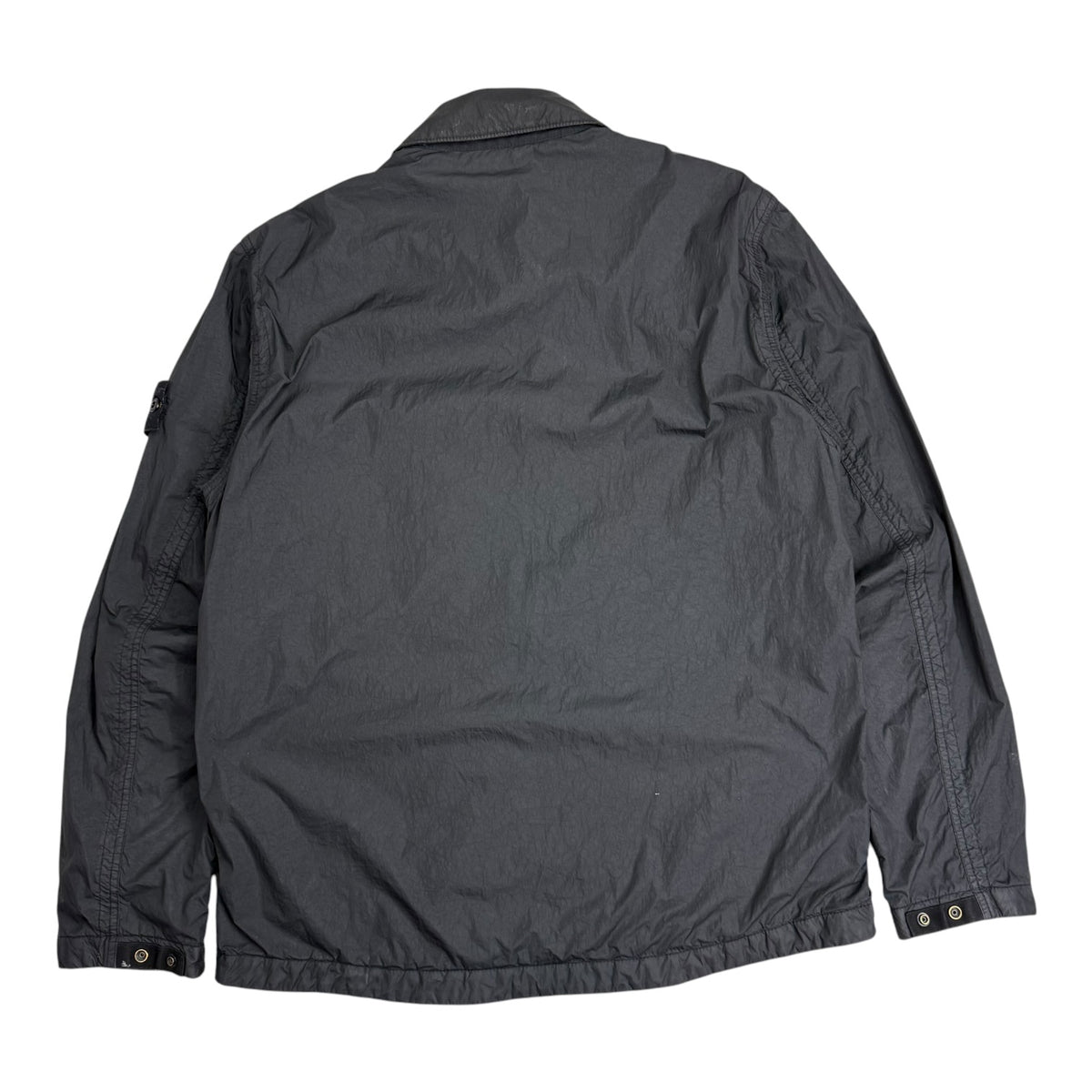 Stone Island Crinkly Nylon Over Shirt Black