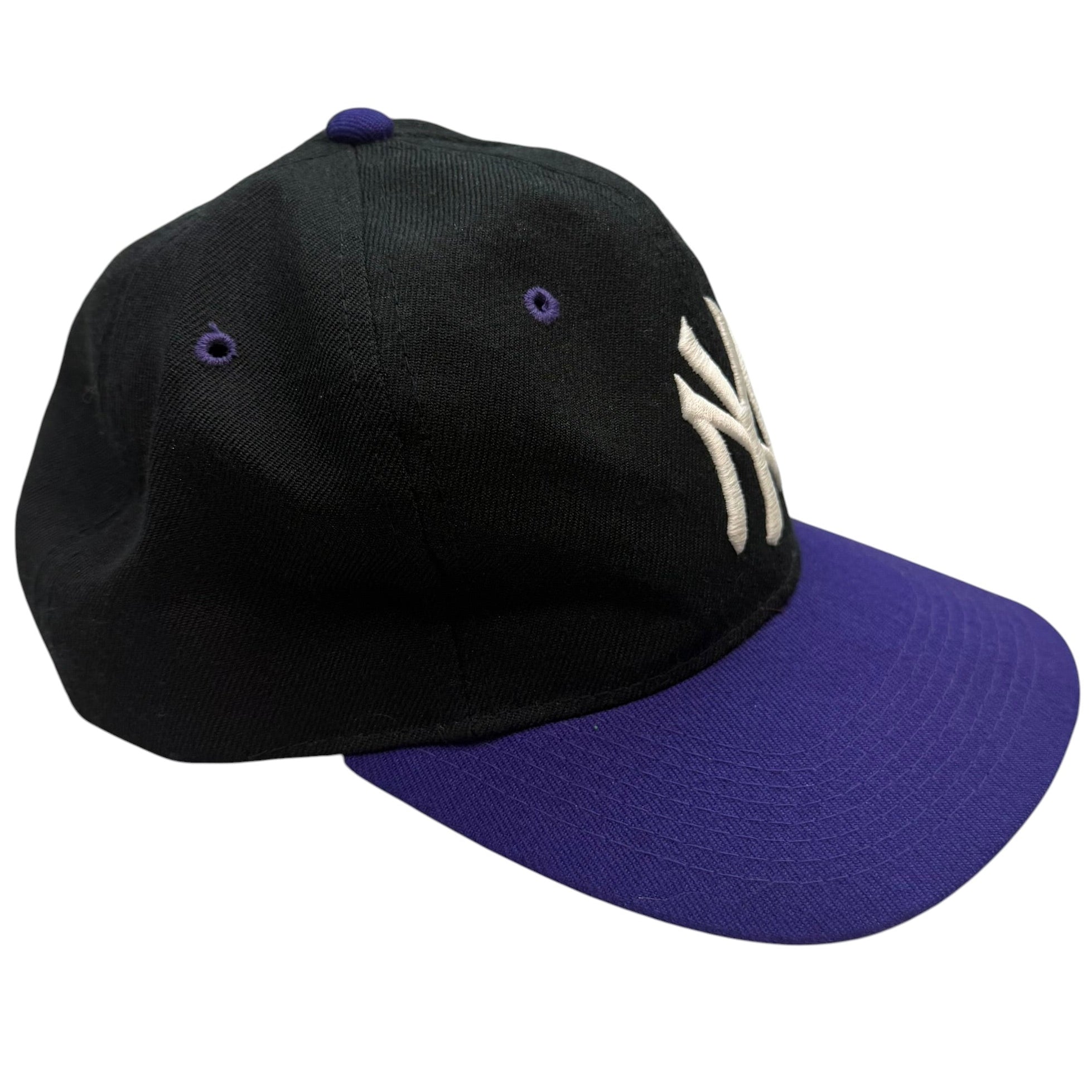 Vintage New York Yankees Snapback Hat Black Purple