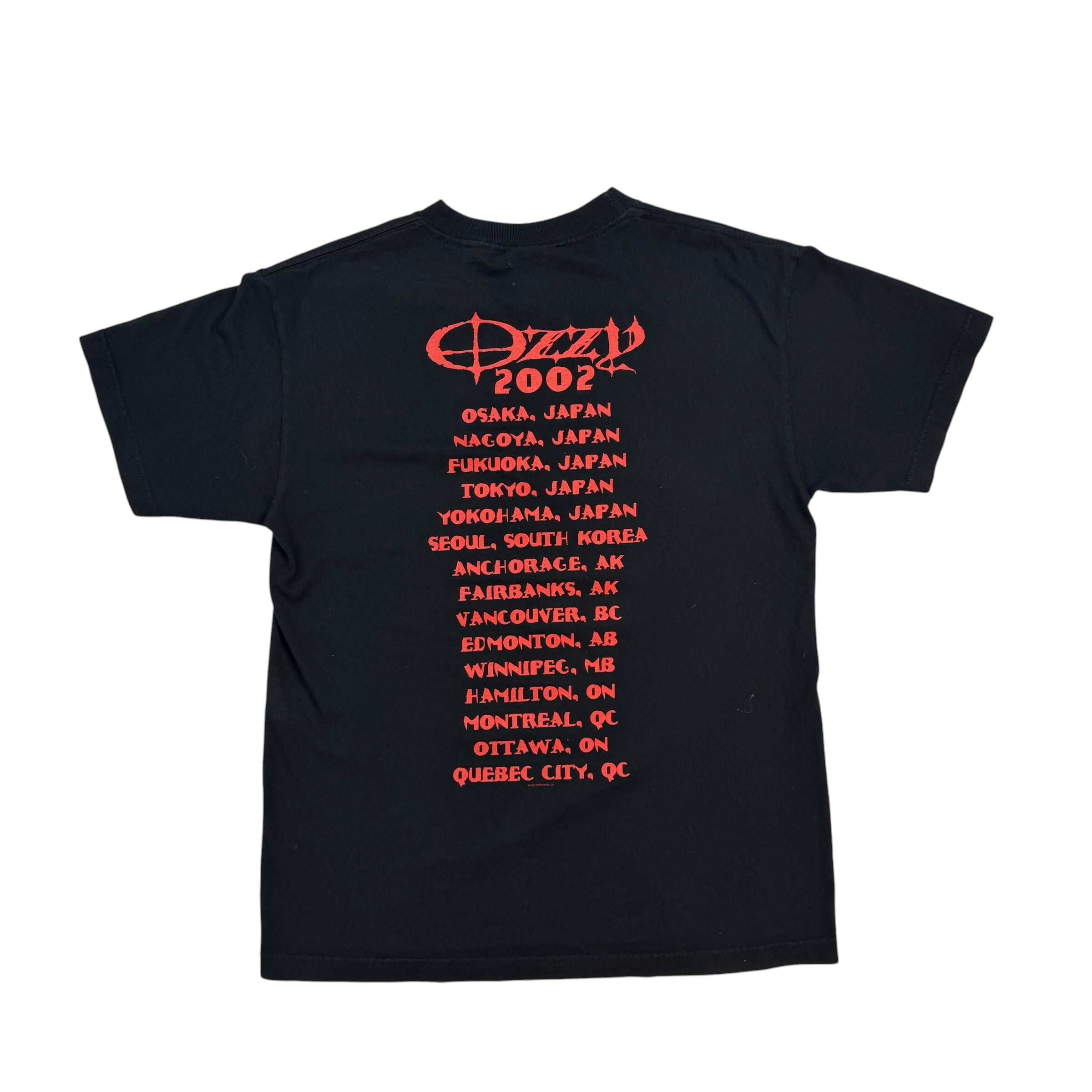 2002 Ozzy Osbourne Down to Earth Tour Tee Black