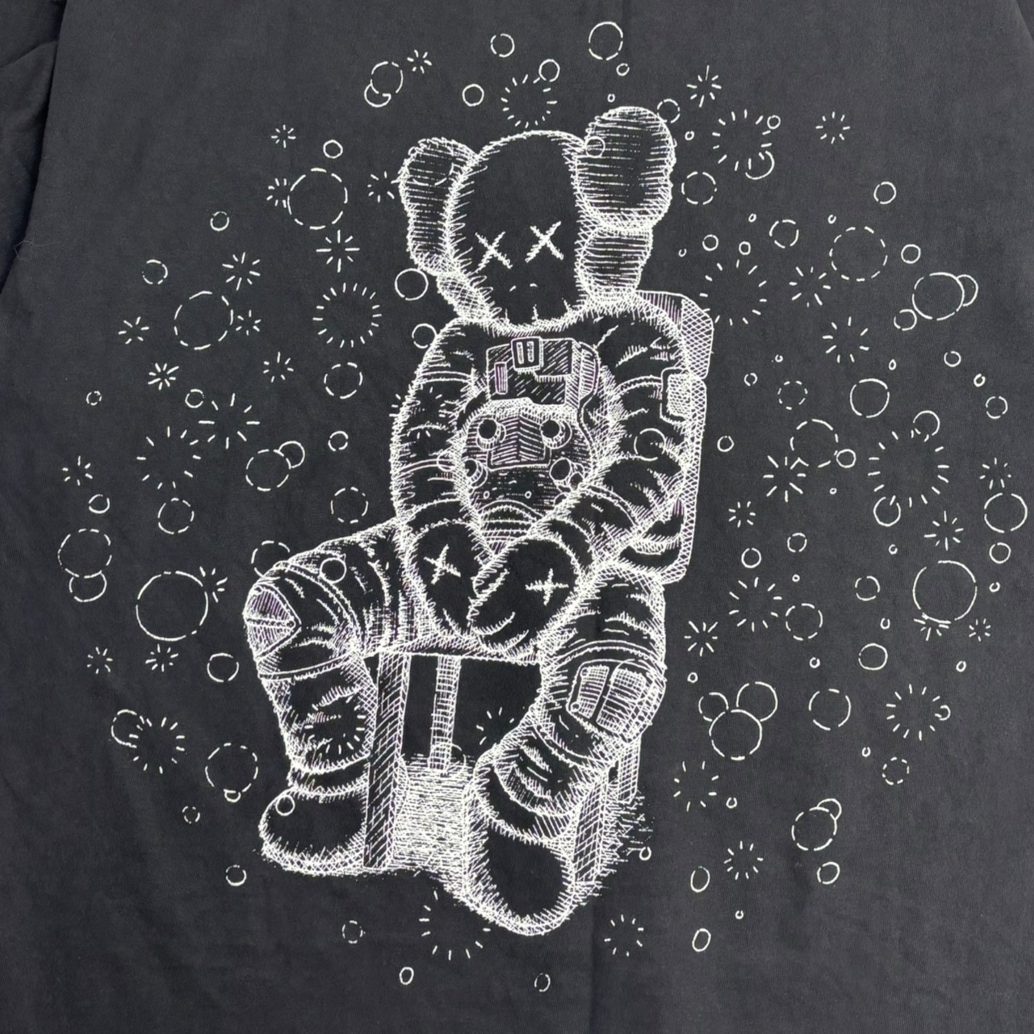 Kaws For Kid Cudi Moon Man Glow in the Dark T-Shirt Black