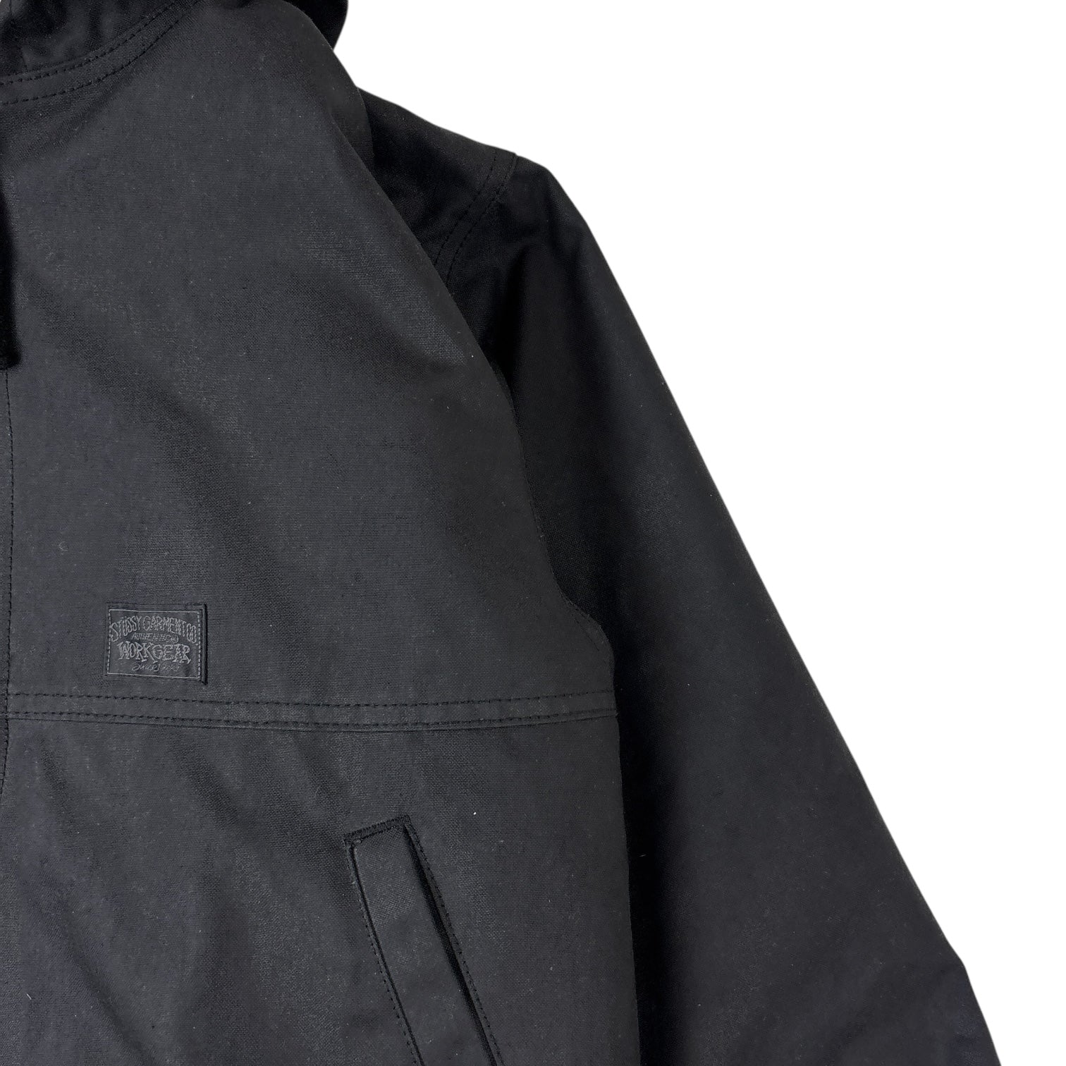Stussy Waxed Cotton Work Jacket Black
