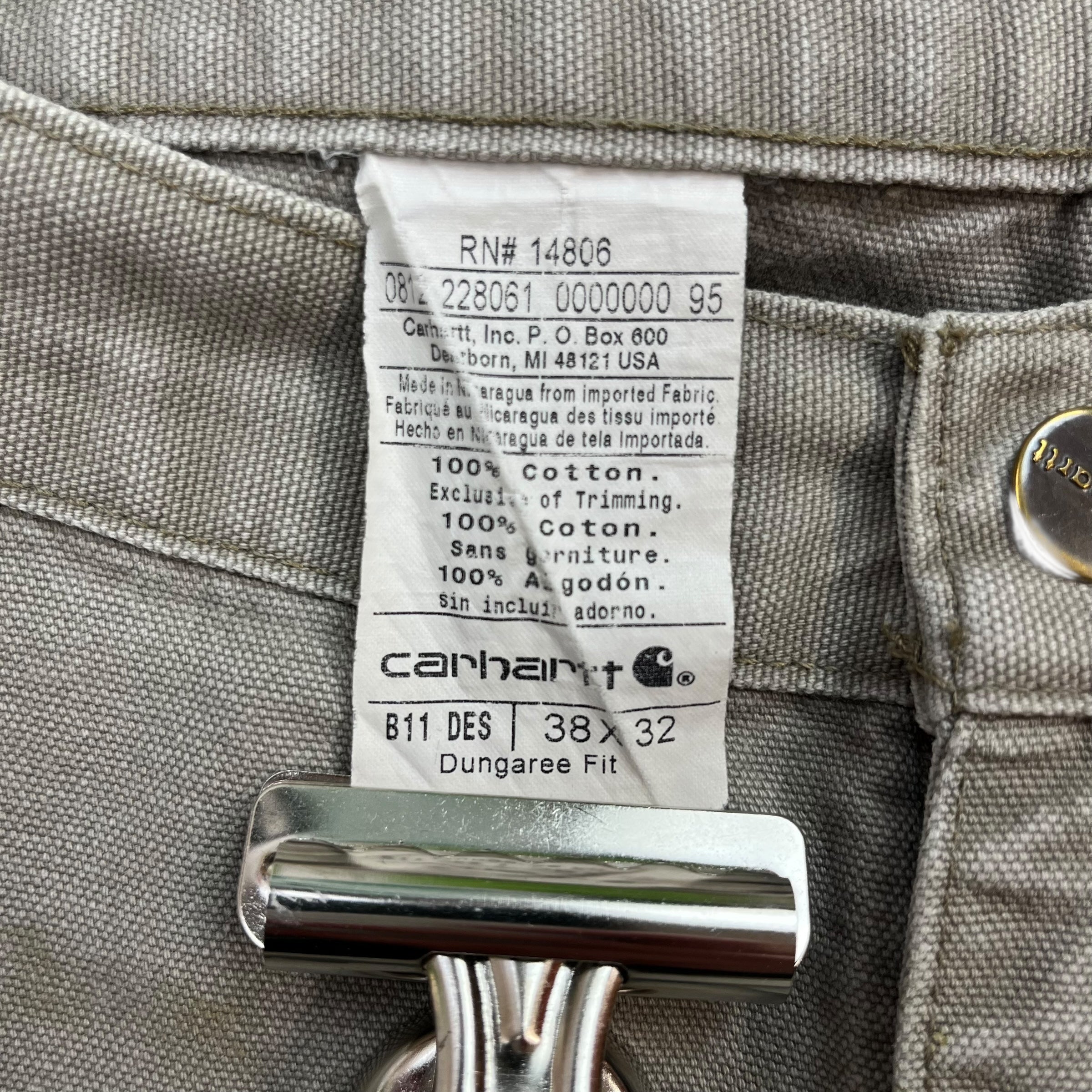 Vintage Carhartt Dungarees Light Tan