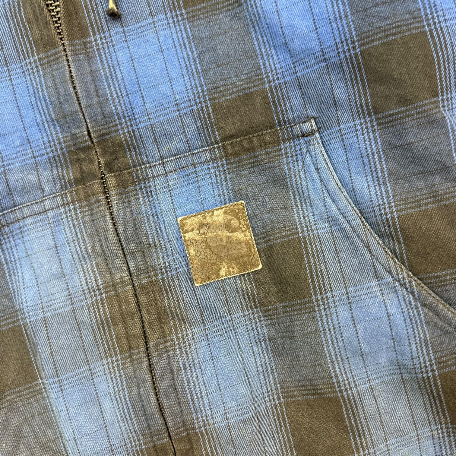 Vintage Carhartt Active Jacket Plaid Blue