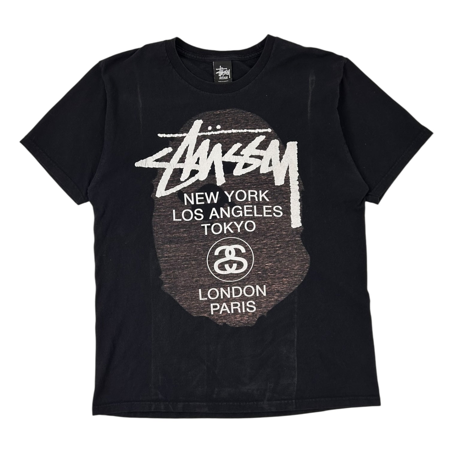 Stussy X Bape World Tour T-Shirt Black