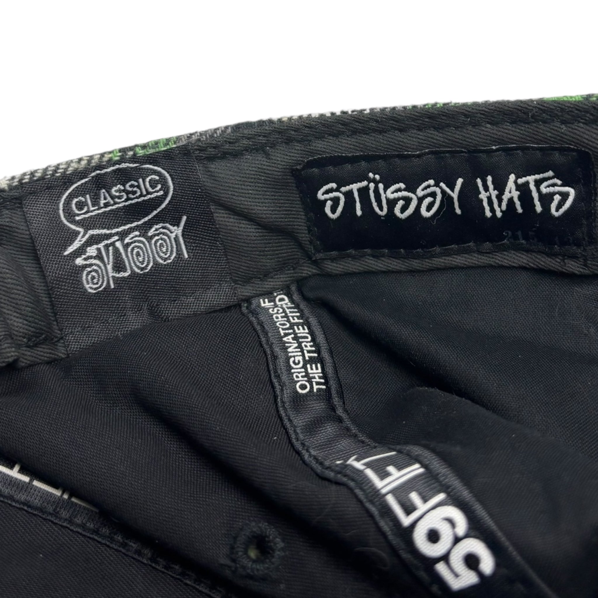 Y2K Stussy Tartan Wool Fitted Hat