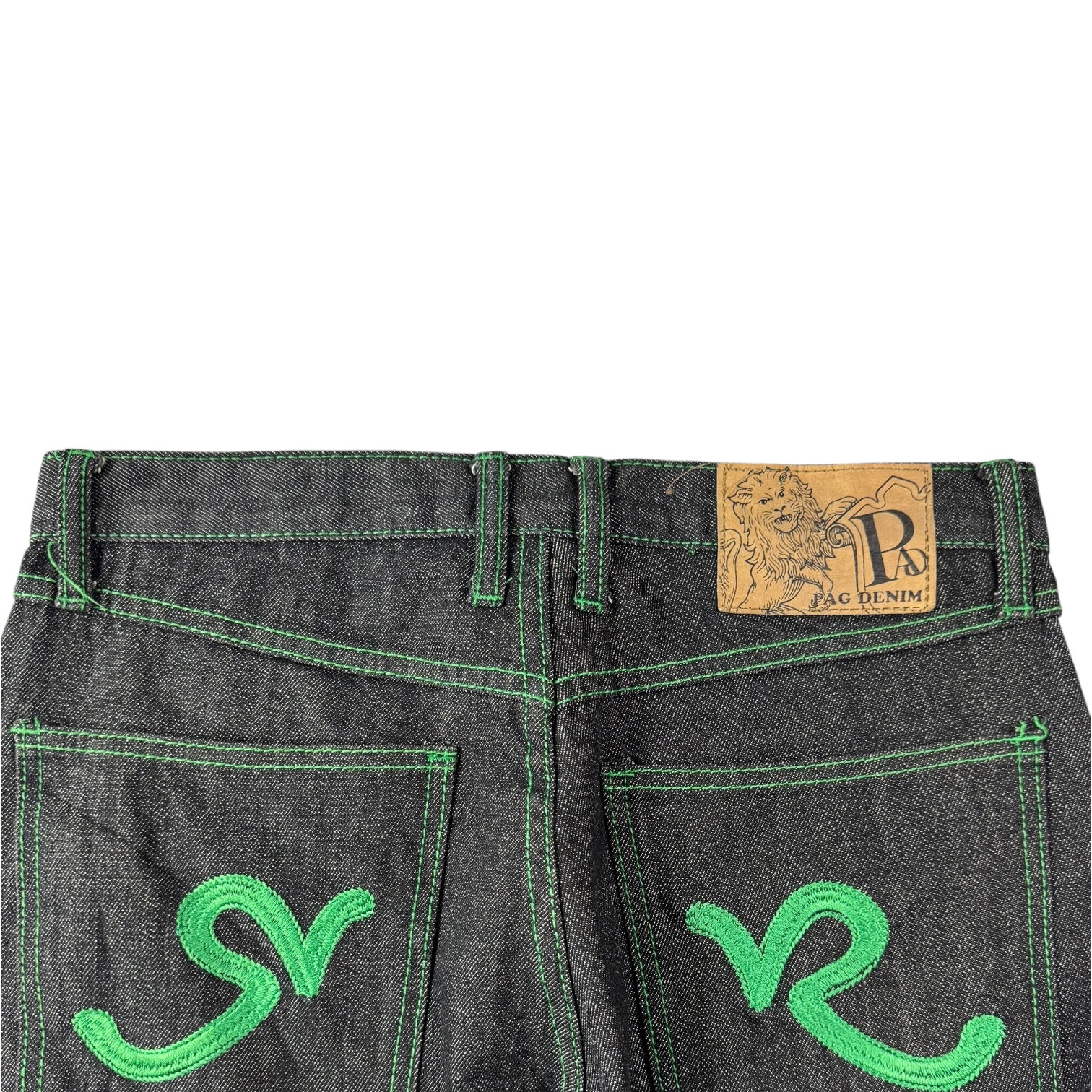 Vintage Pag Collection Raw Denim Pants Black