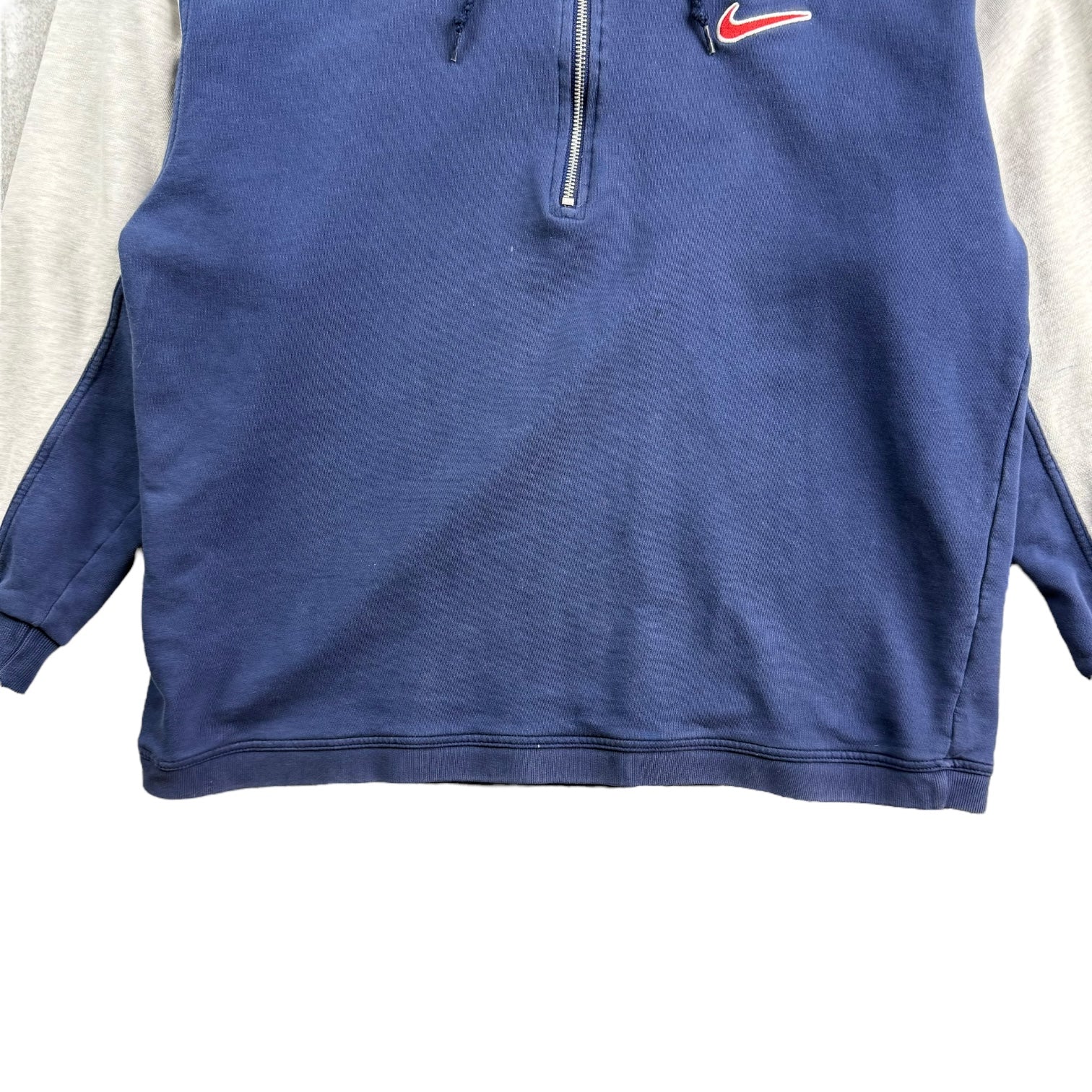 Vintage Nike Half Zip Hoodie Blue/Grey