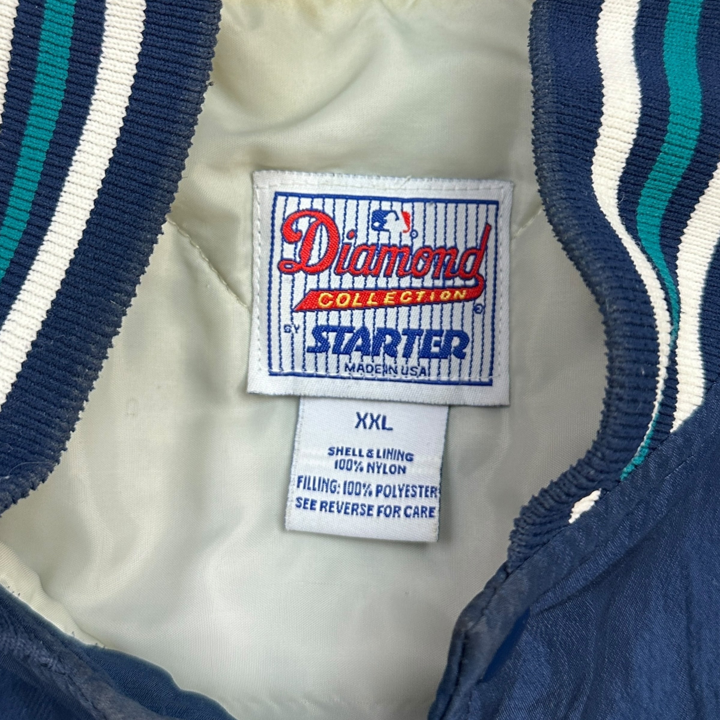 Vintage Starter Seattle Mariners Insulated Nylon Varsity Jacket