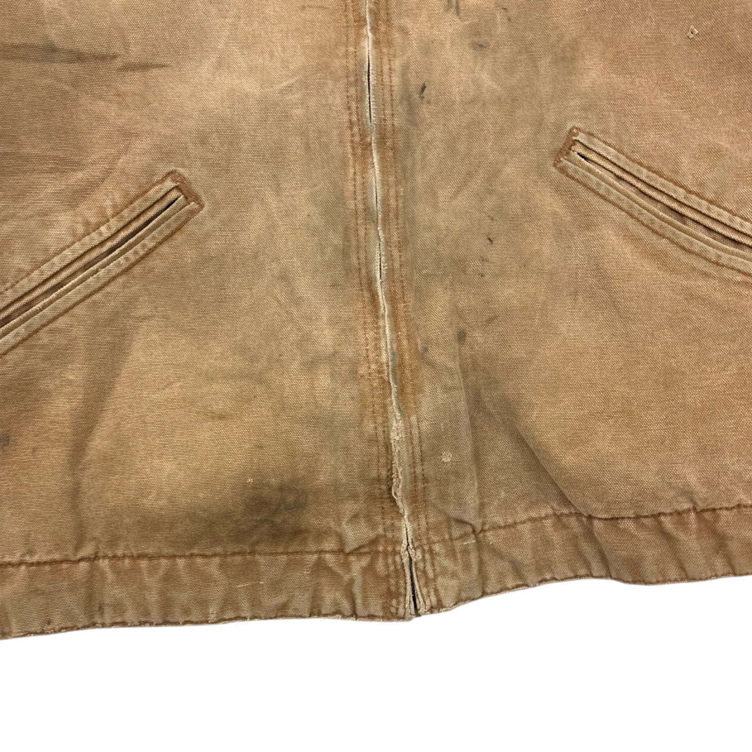 Vintage Carhartt Detroit Blanket-Lined Work Jacket Tan