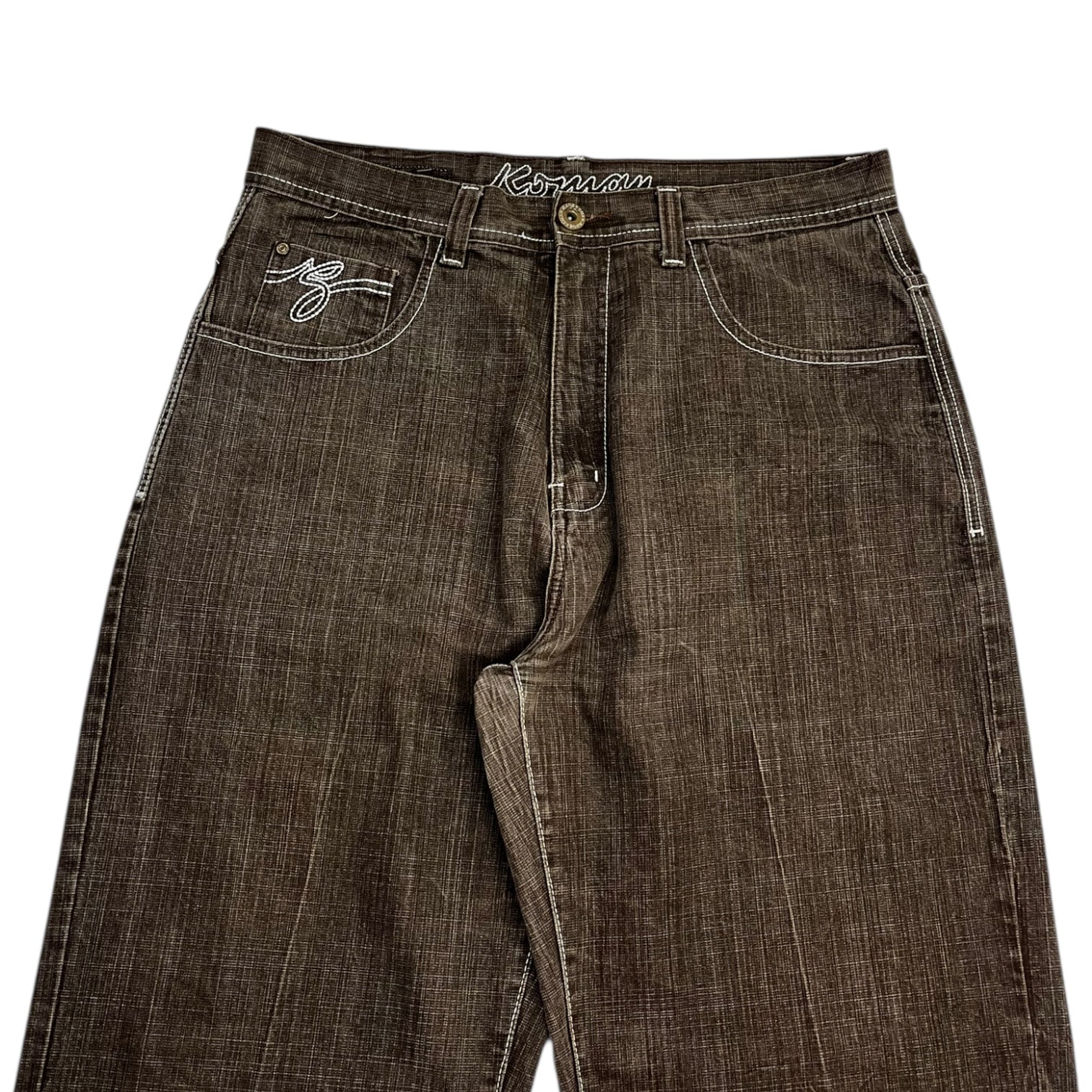 Vintage Y2K Koman Baggy Jeans Brown/Rust
