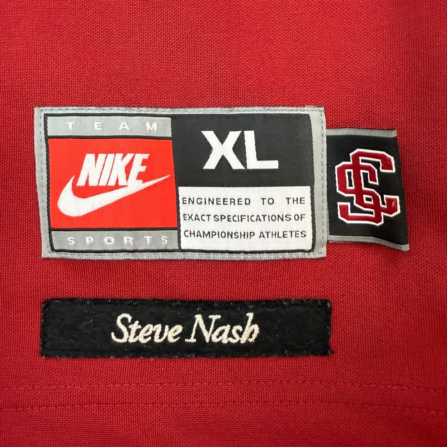 Vintage Team Nike Santa Clara Steve Nash Jersey Red