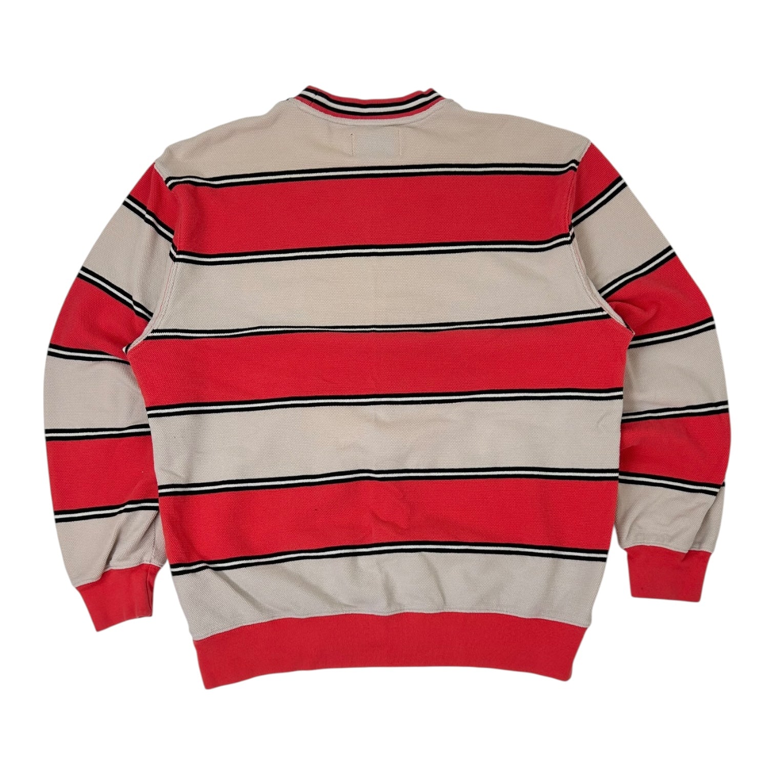 Palace Dialer Striped Crewneck Red/White