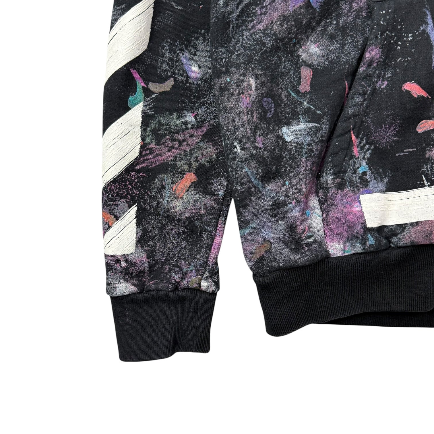 Off-White Galaxy Brushed Zip Up Hoodie Black