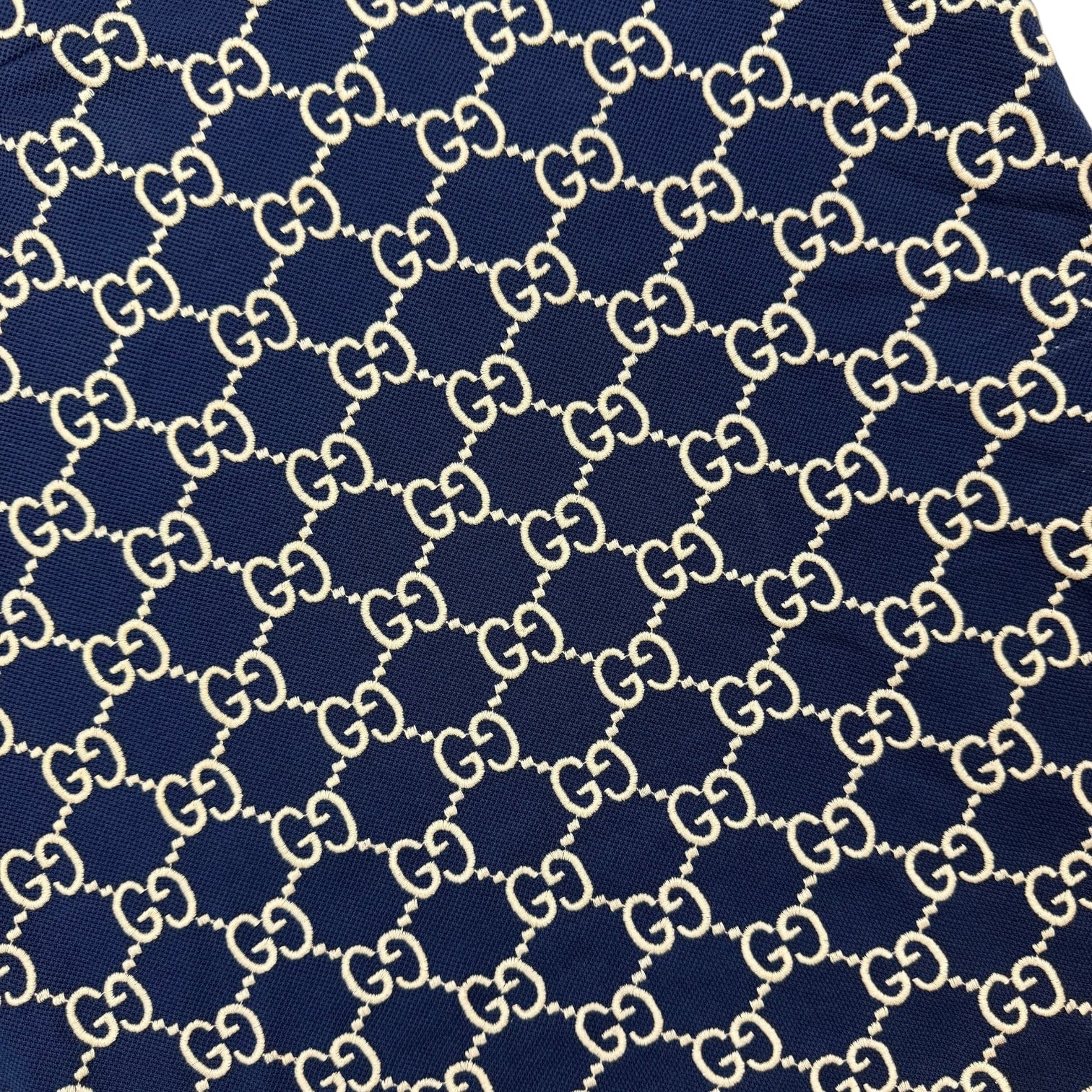 Gucci GG Print Polo Blue