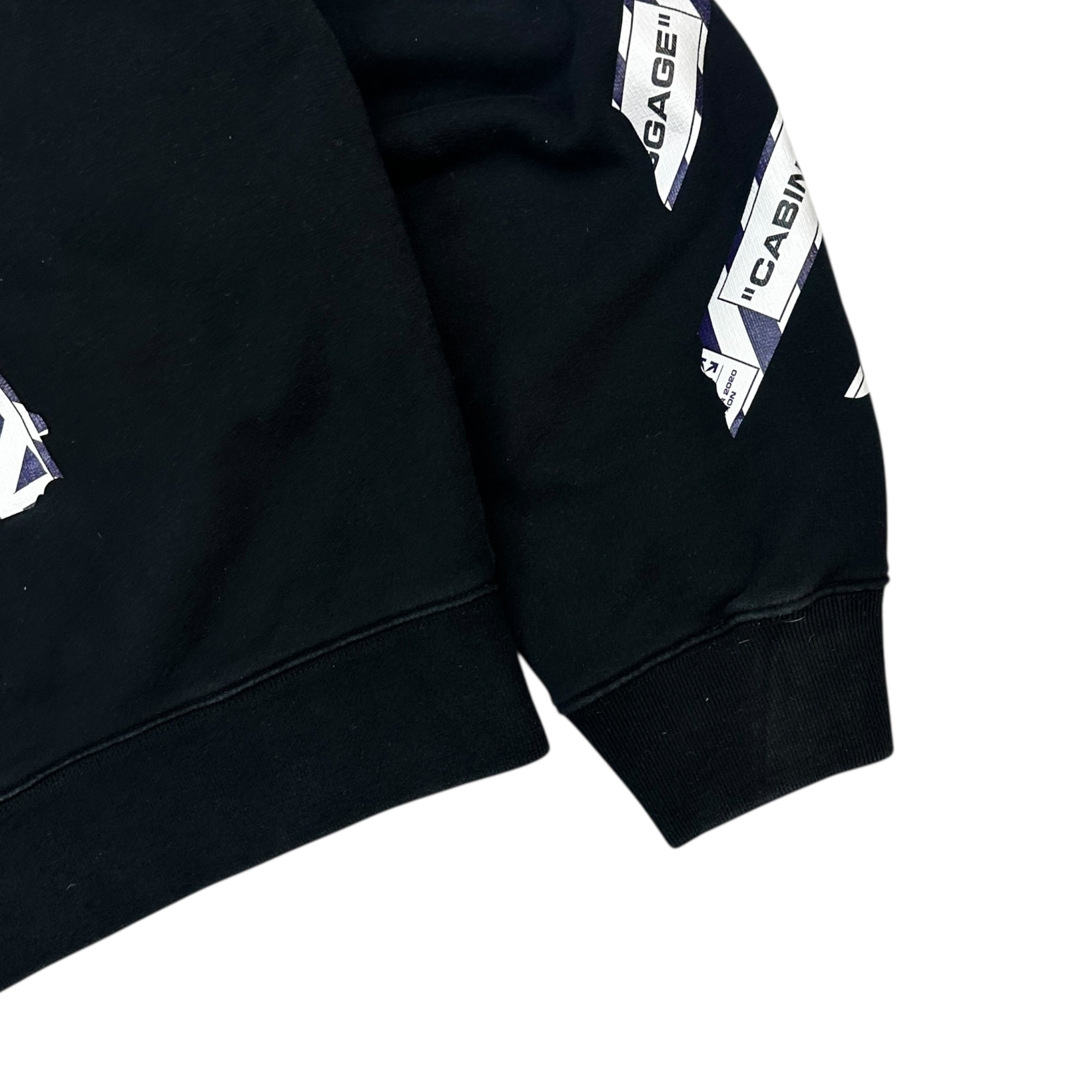 Off White Airport Tape Arrows Crewneck Black