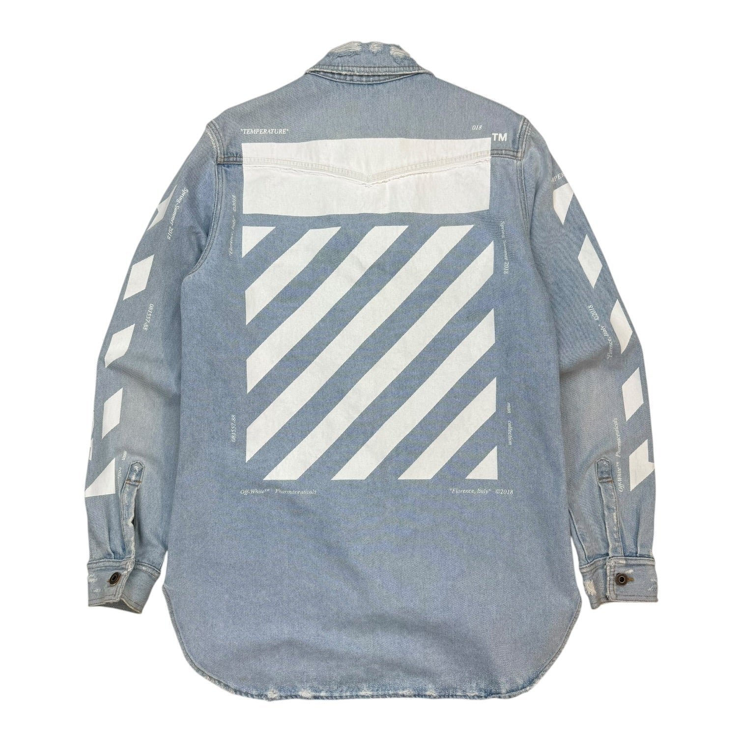 Off-White Temparture Denim Shirt Light Wash