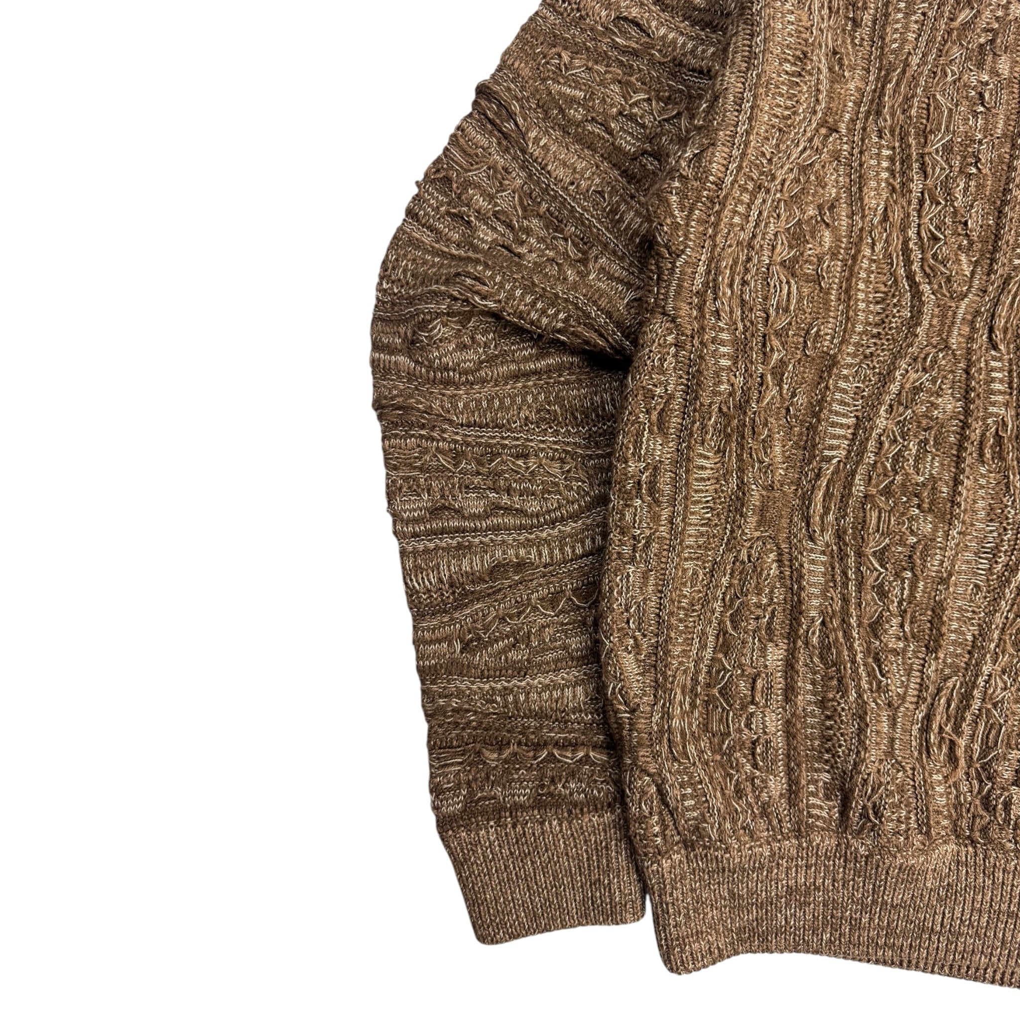 Vintage 3D Textured Knit Brown/Sand