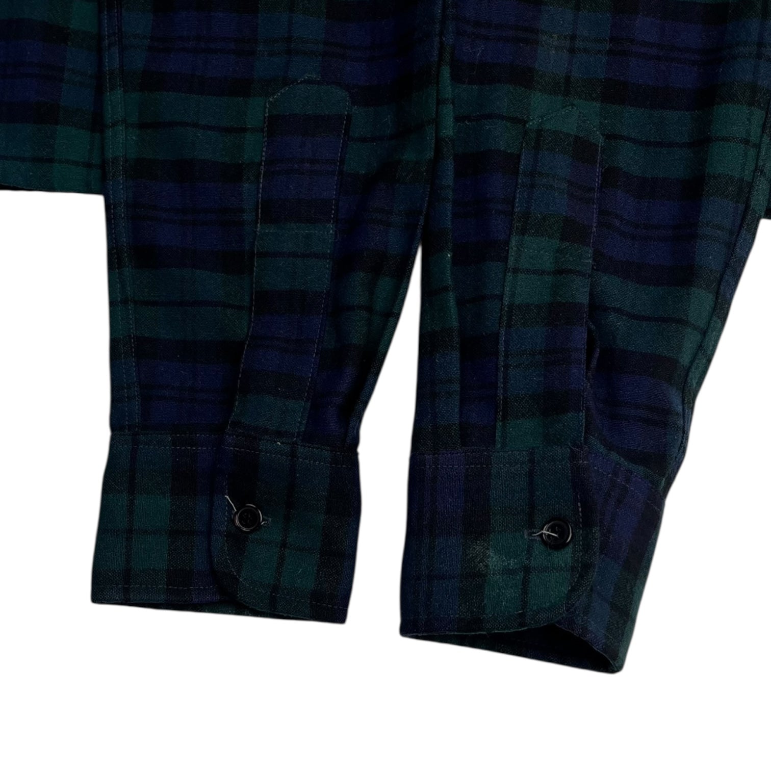 Vintage Hudsons Bay Wool Checkered Flannel Navy/Forest