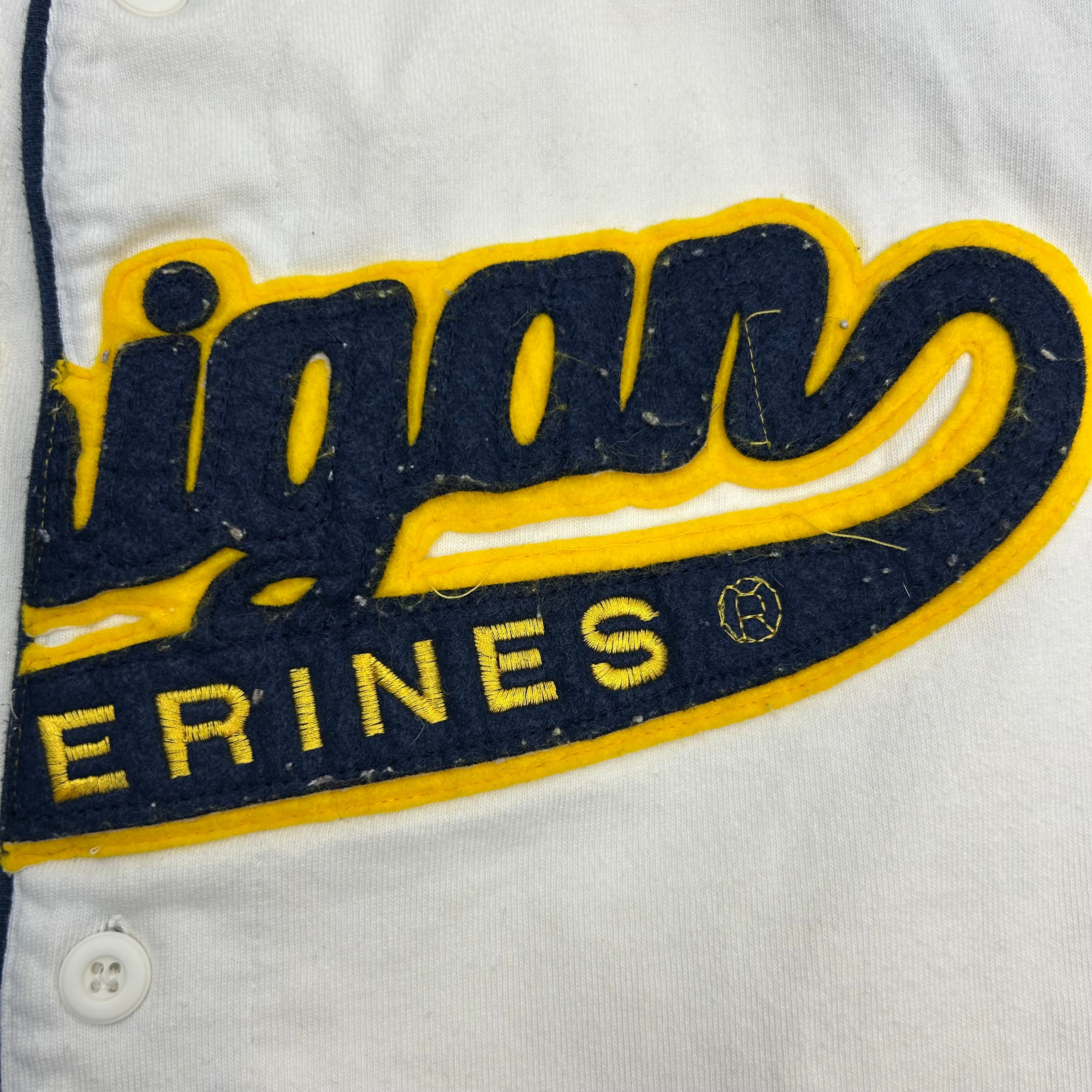 Vintage Michigan Wolverines Cotton Baseball Jersey