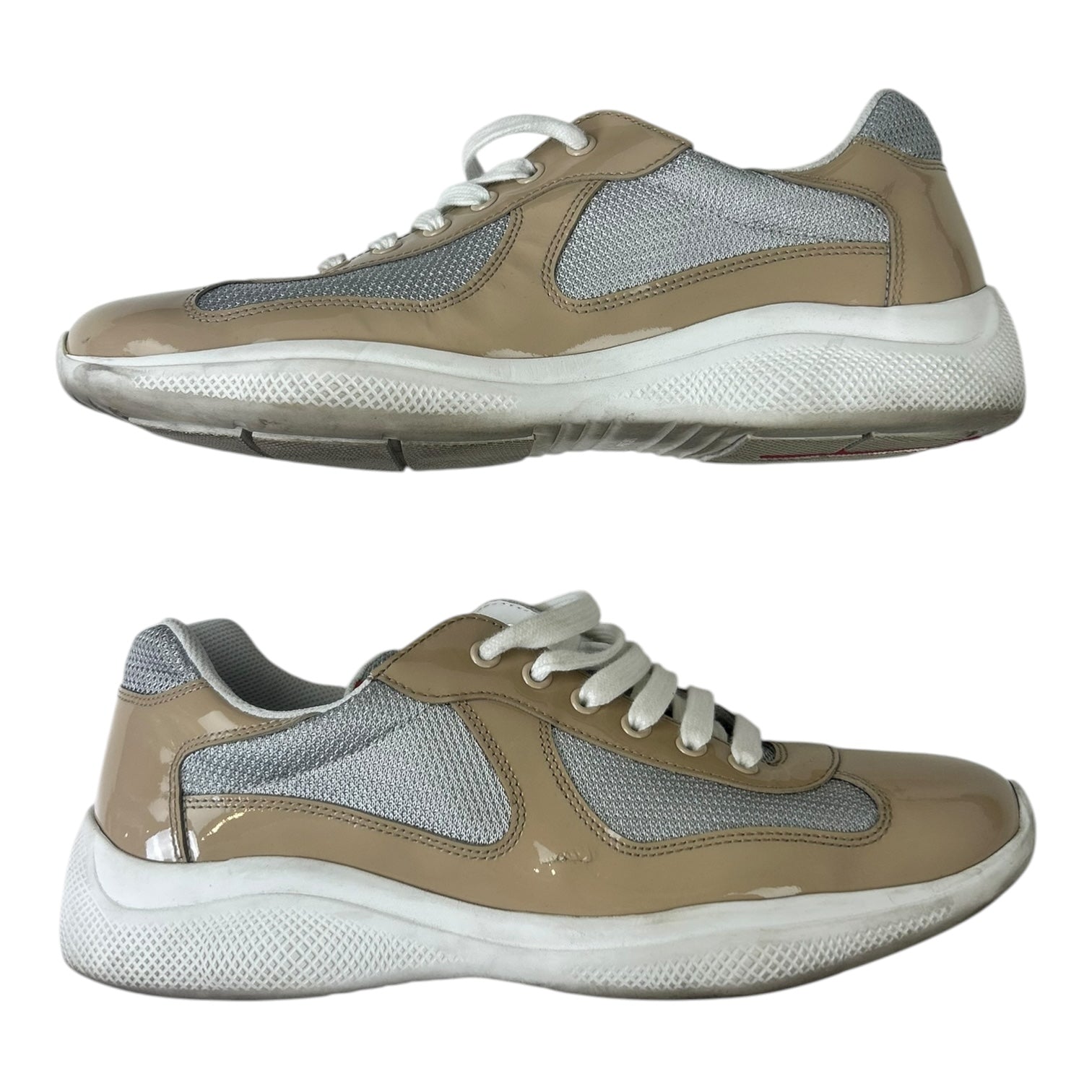 Prada America’s Cups Patent Leather Beige/White (Used)
