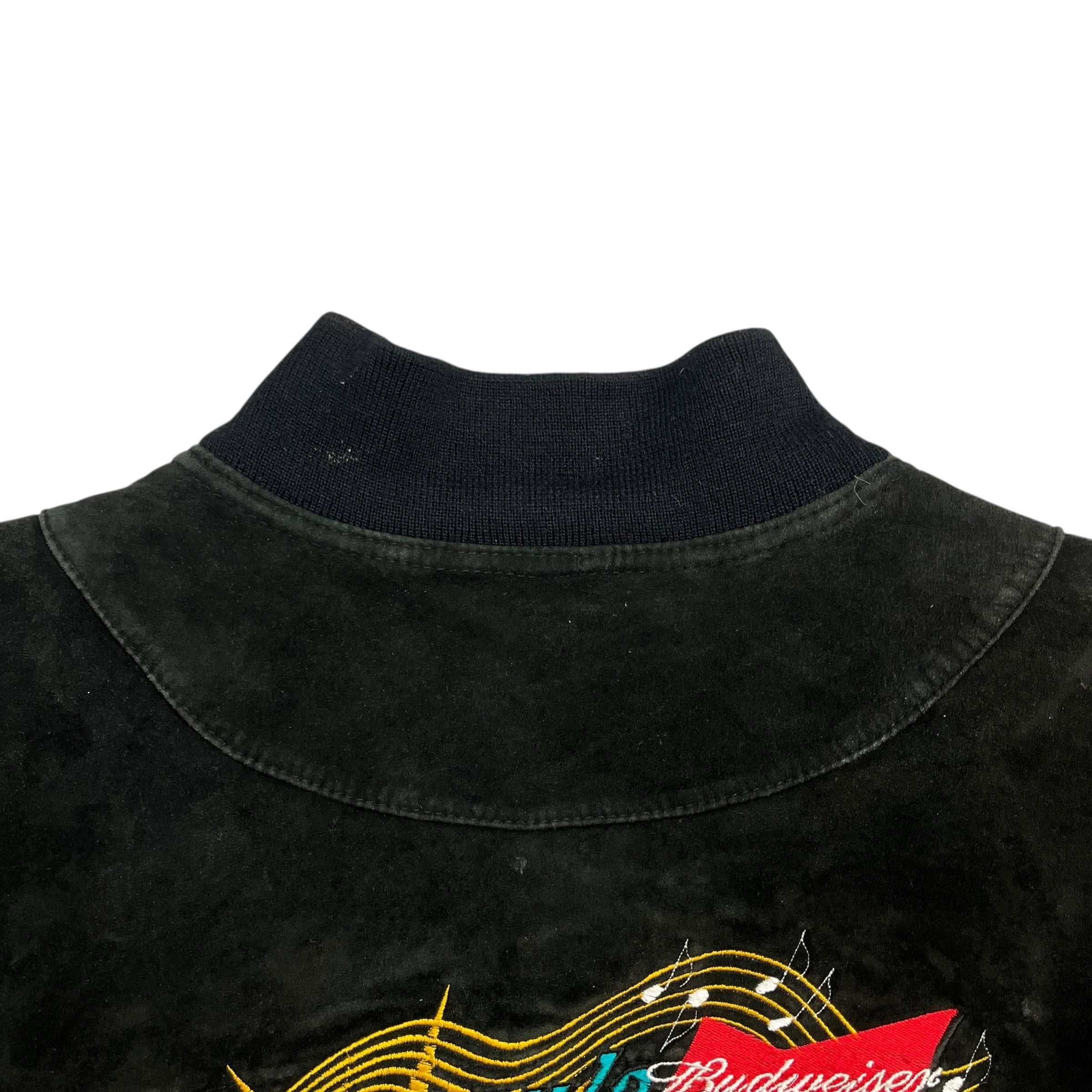 Vintage Budweiser Formula Country Leather Jacket Black/Brown