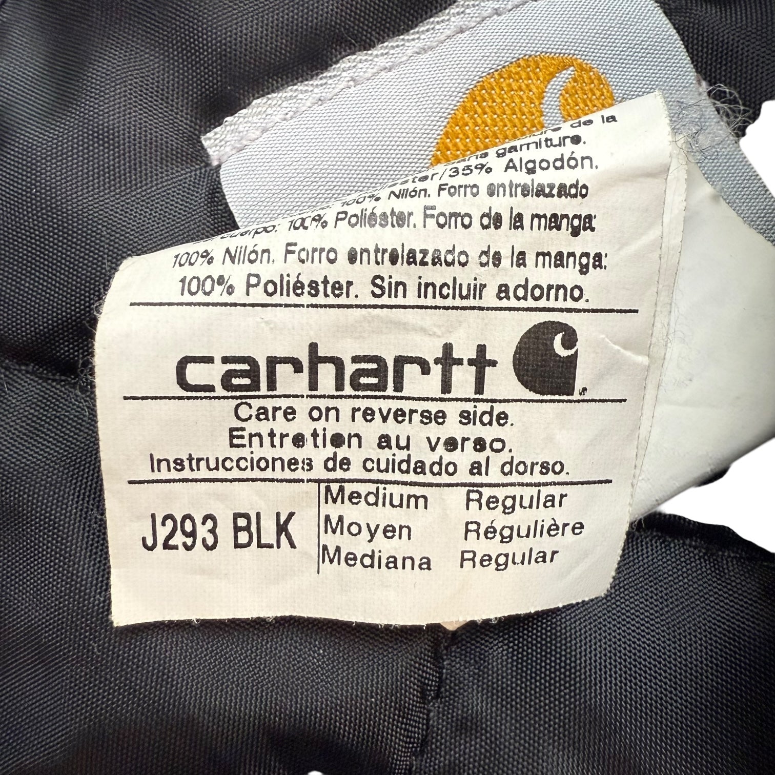 Vintage Carhartt Twill Work Jacket Black