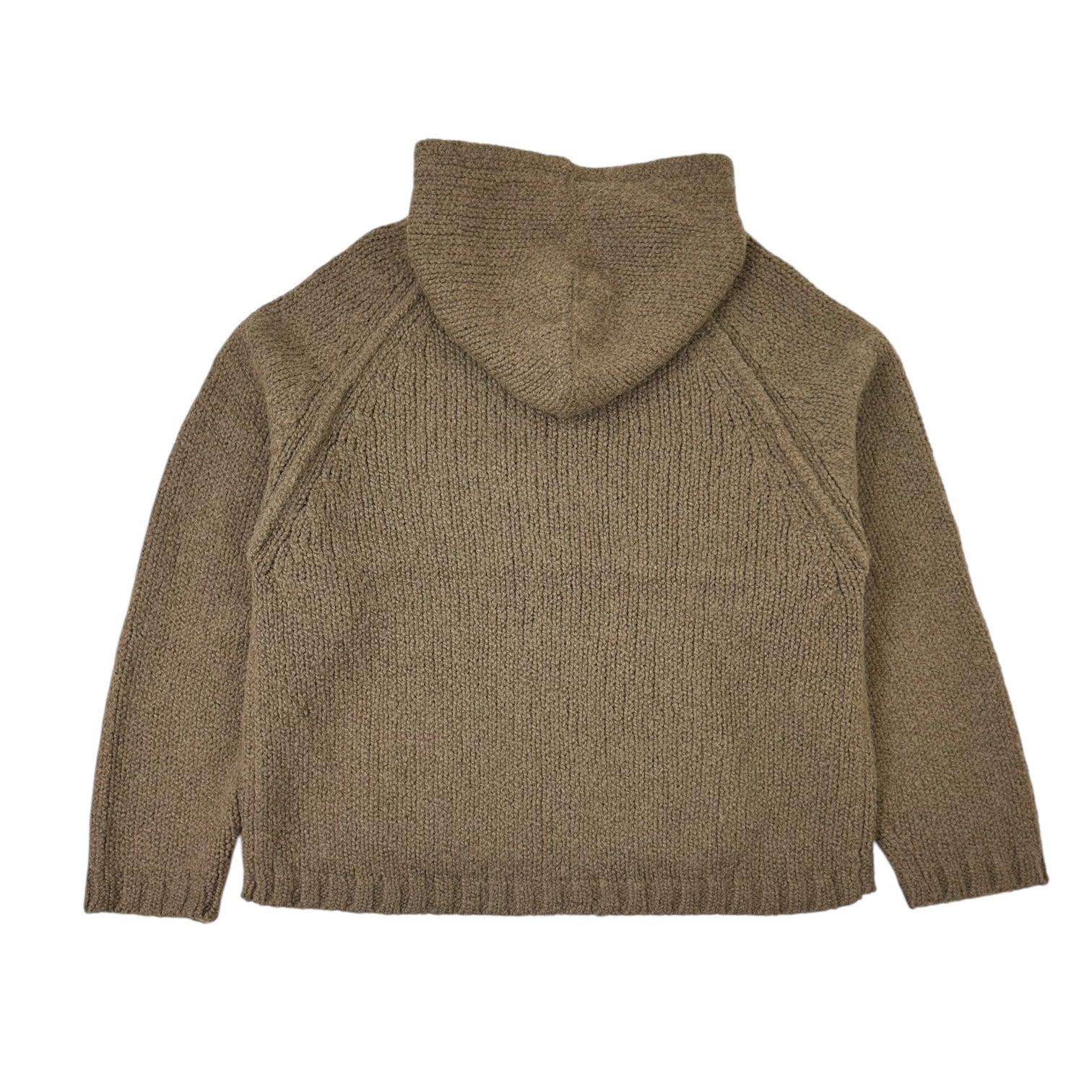 Stussy Chunky Knit Zip Up Hoodie Green