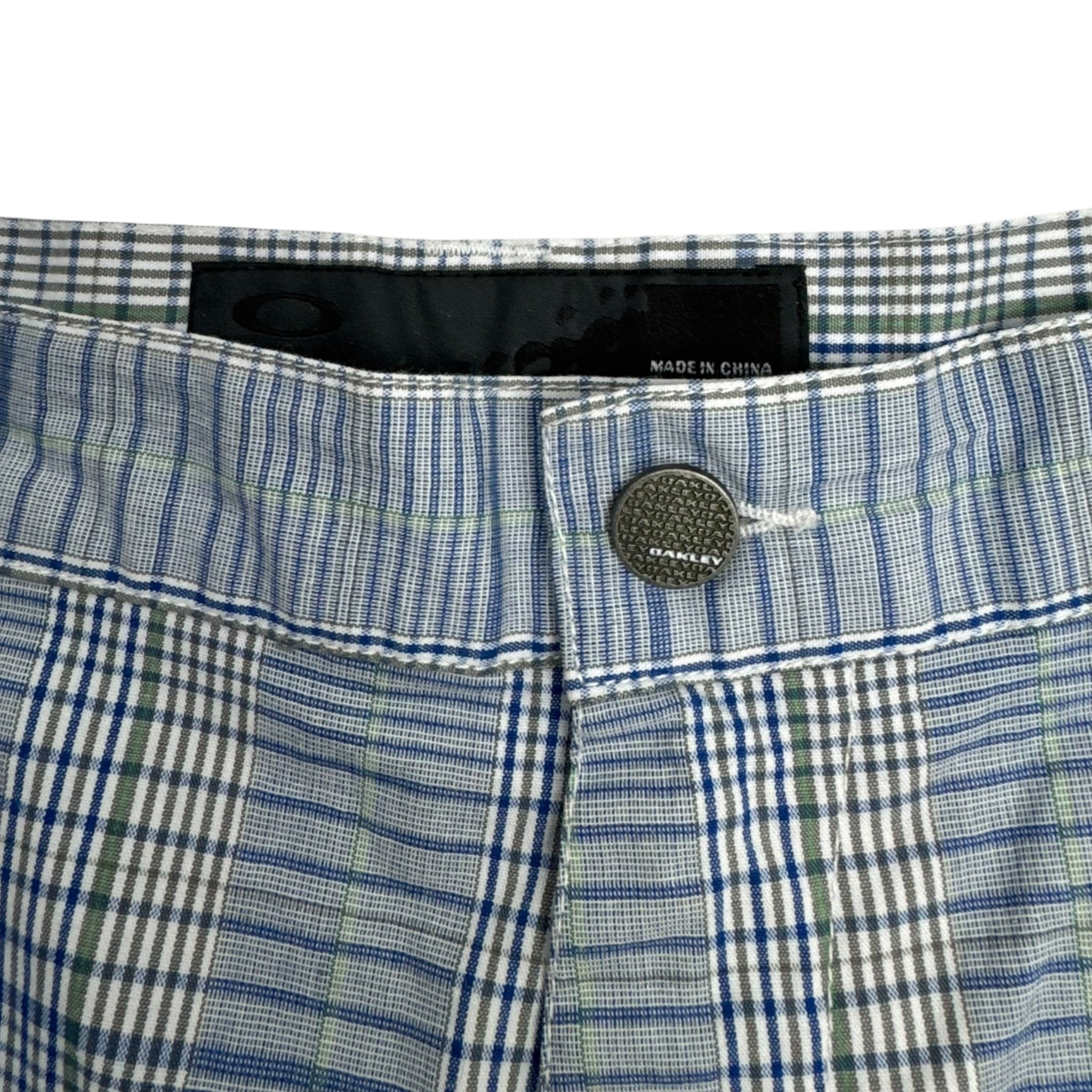 Y2K Oakley Blue Plaid Shorts