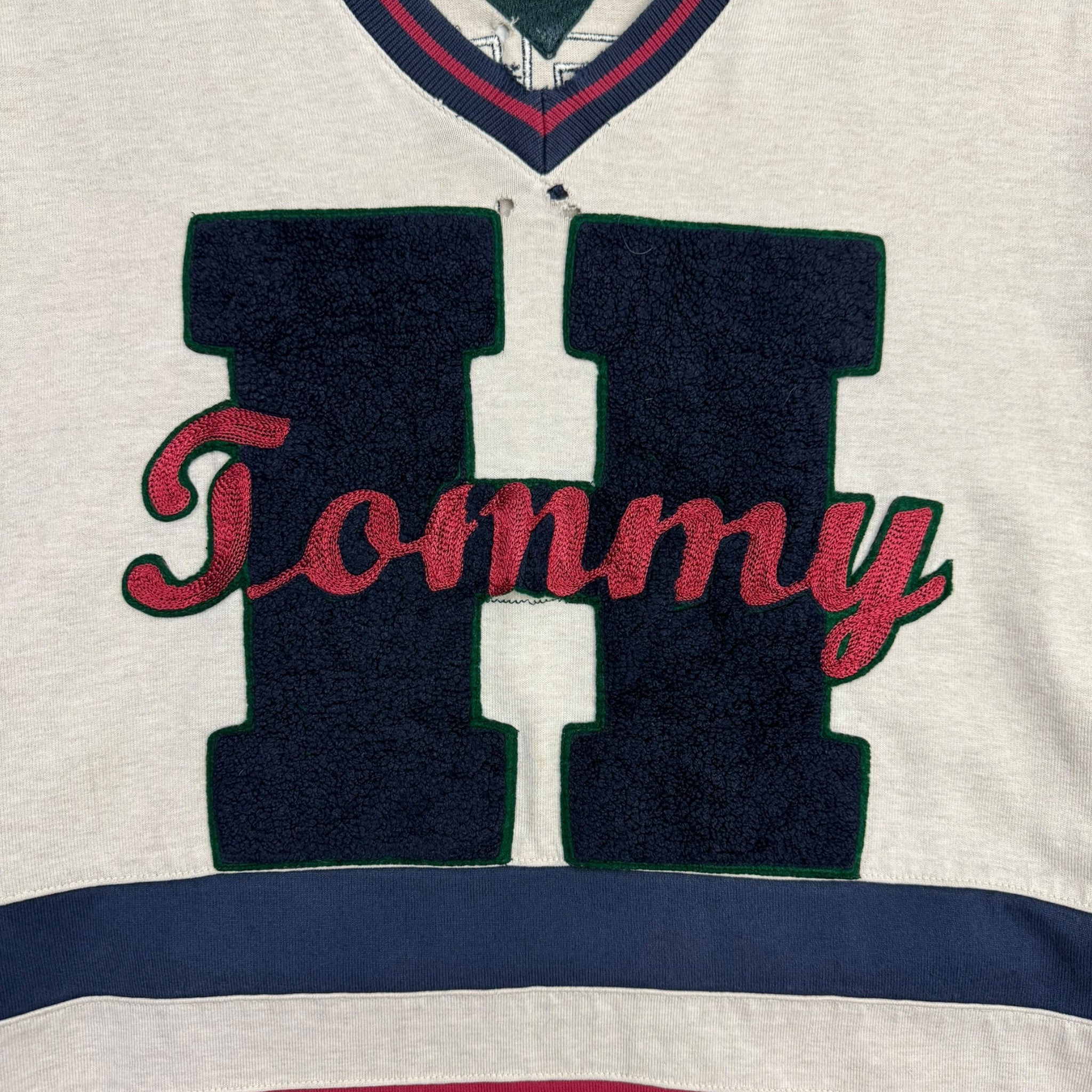 Vintage Tommy Hilfiger Hockey Jersey Felt Logo