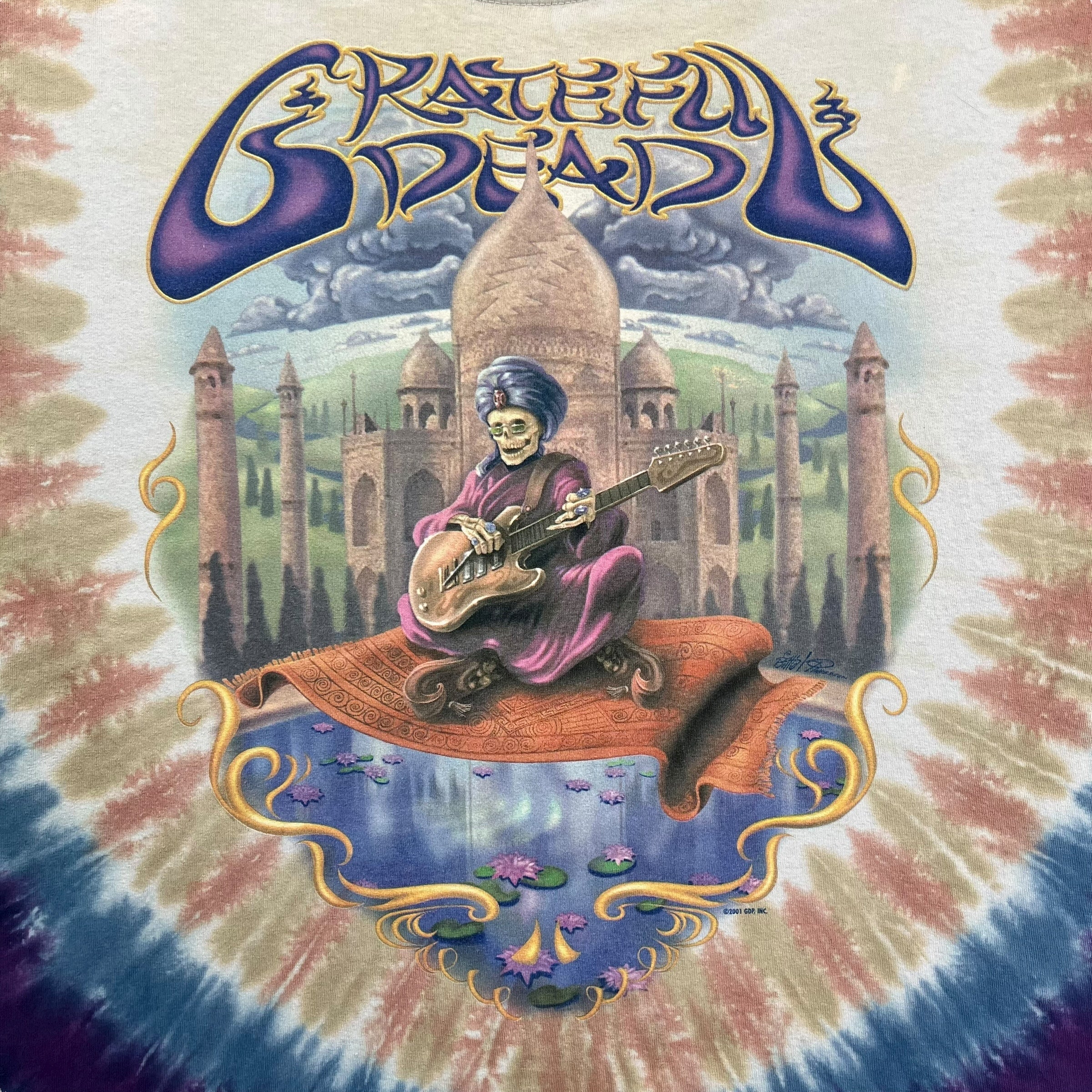 2001 Grateful Dead Tie Dye Tee Blue/Purple/White