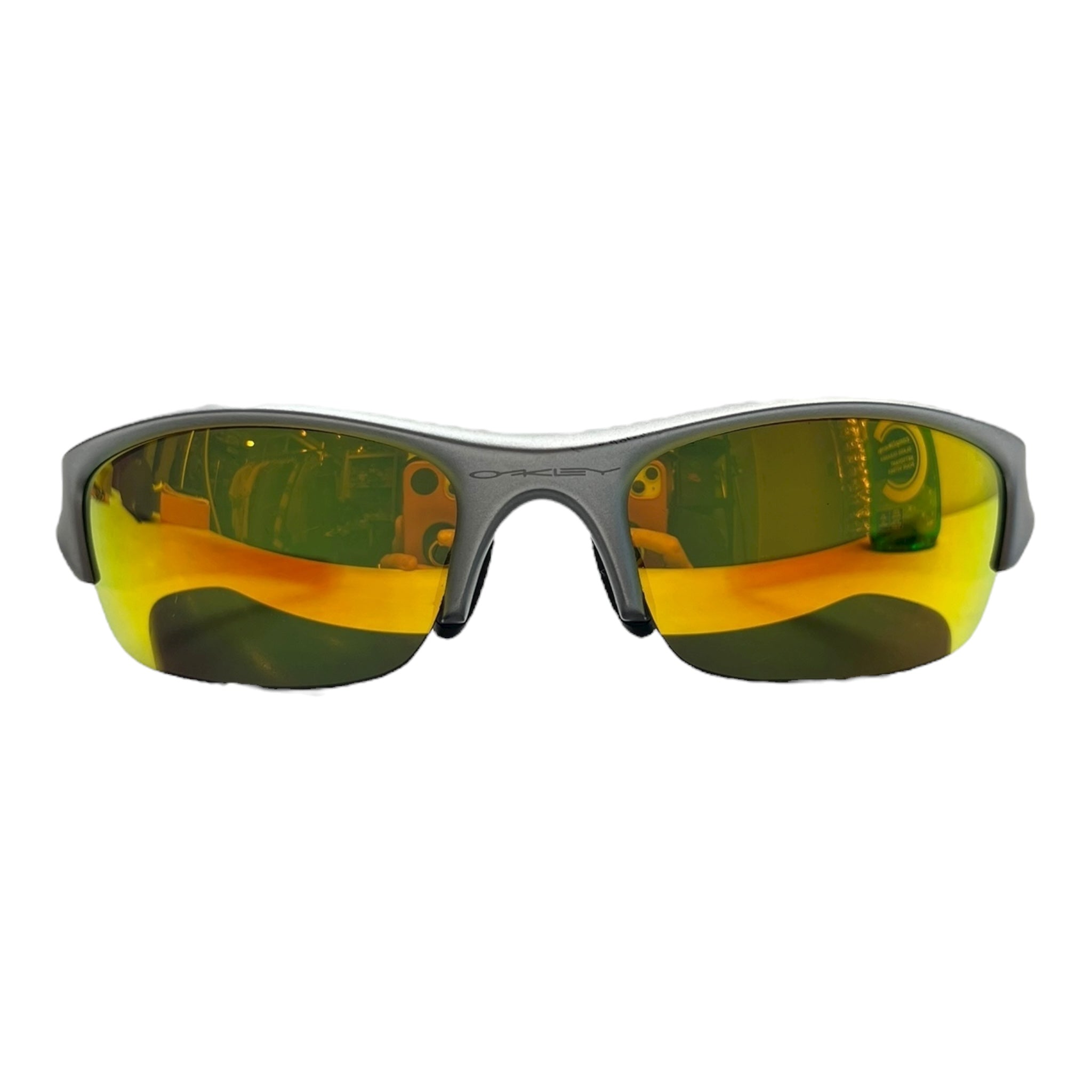 Oakley Flak Jacket Silver Fire Iridium Sunglasses