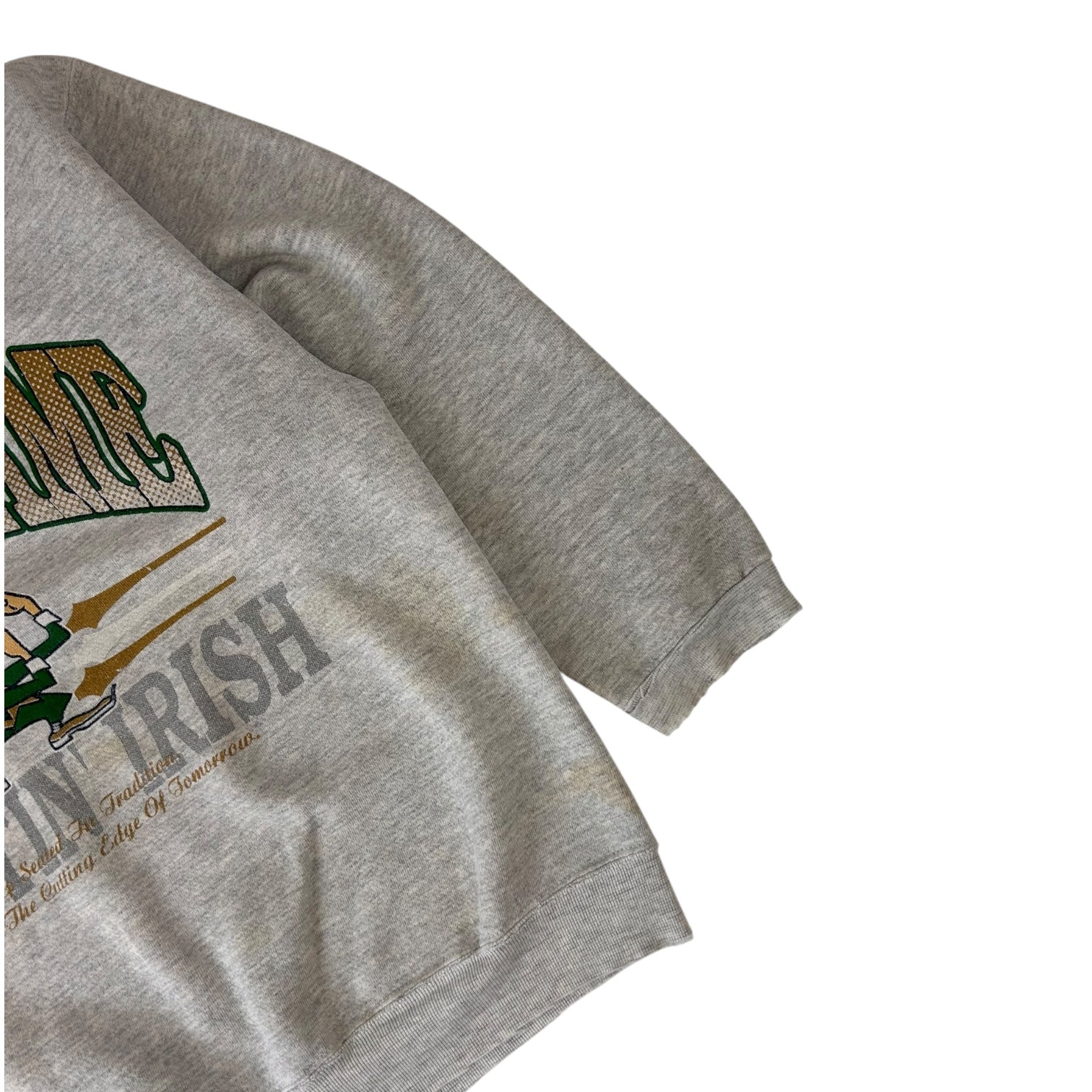 Vintage Notre Dame Fighting Irish Crewneck Sweatshirt Grey