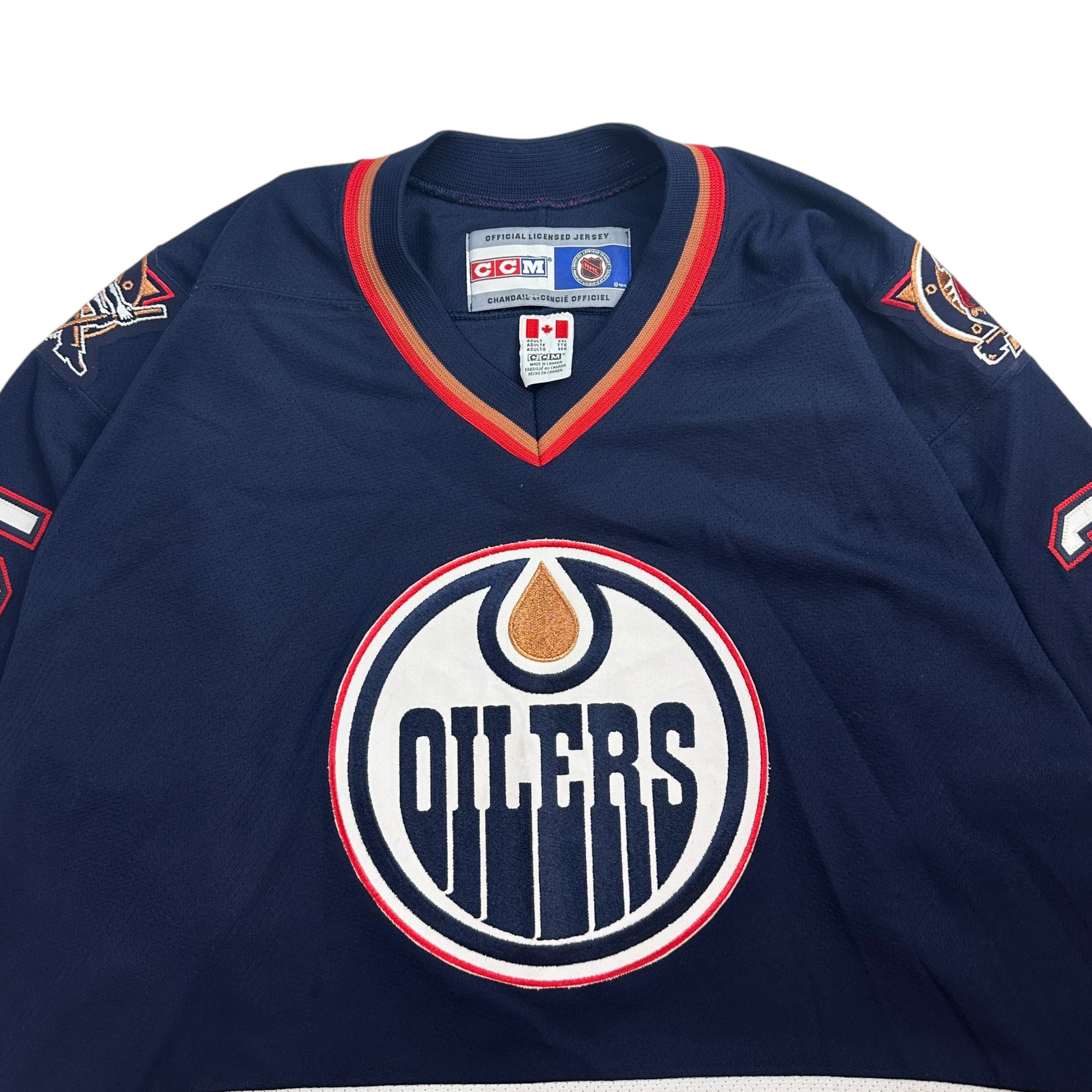 Vintage Edmonton Oilers Dwayne Roloson Jersey Navy