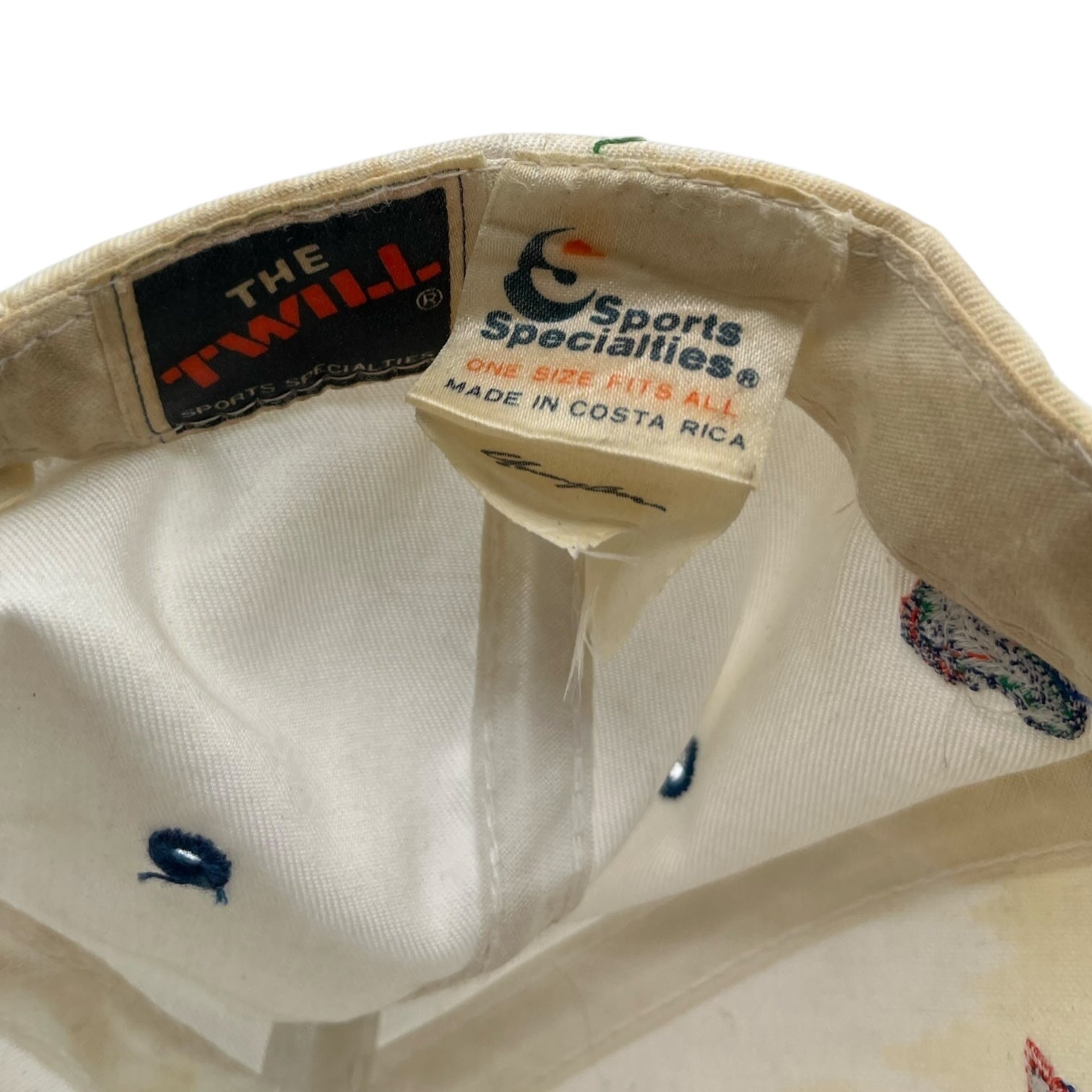 Vintage Florida Gators Double Line Script Snapback White/Blue Hat White/Blue