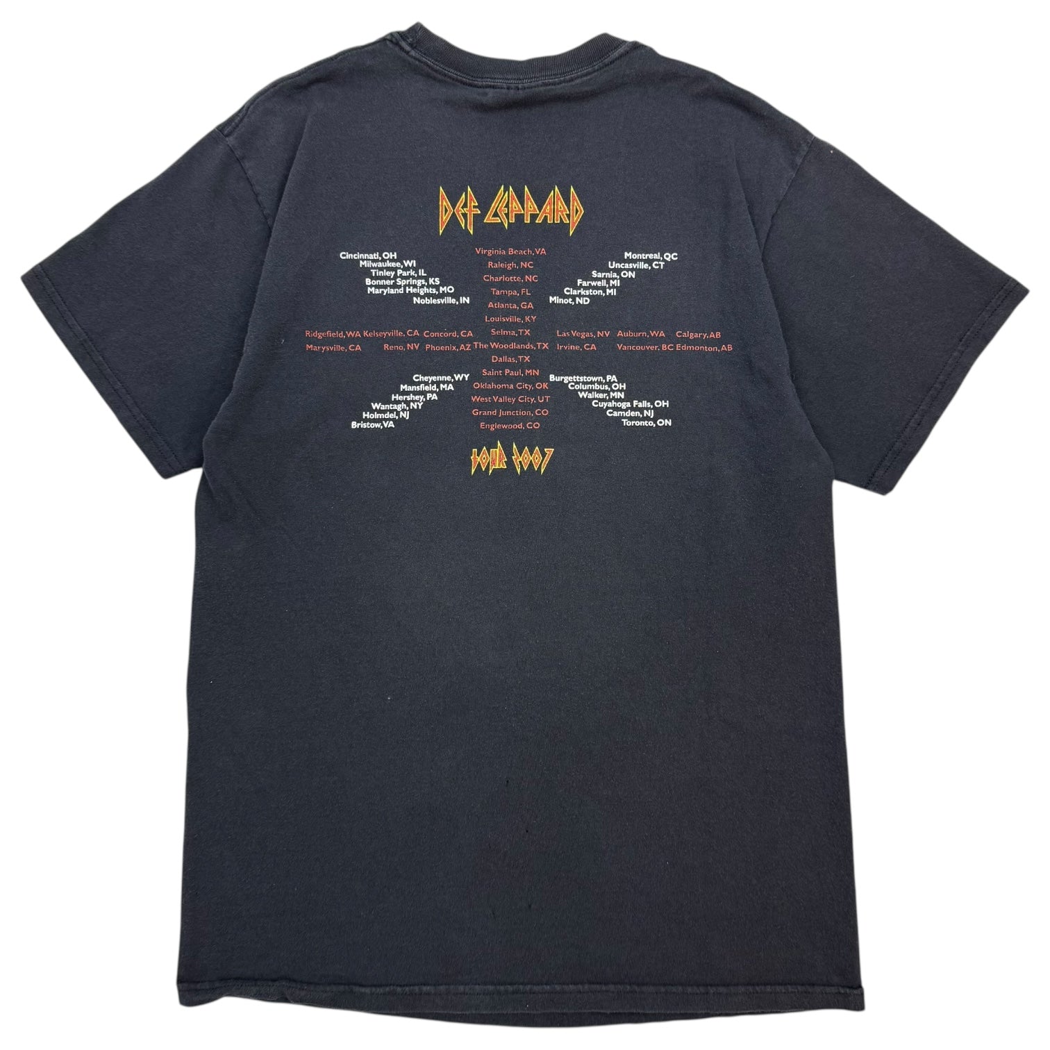 2007 Def Leppard Tour Tee Black