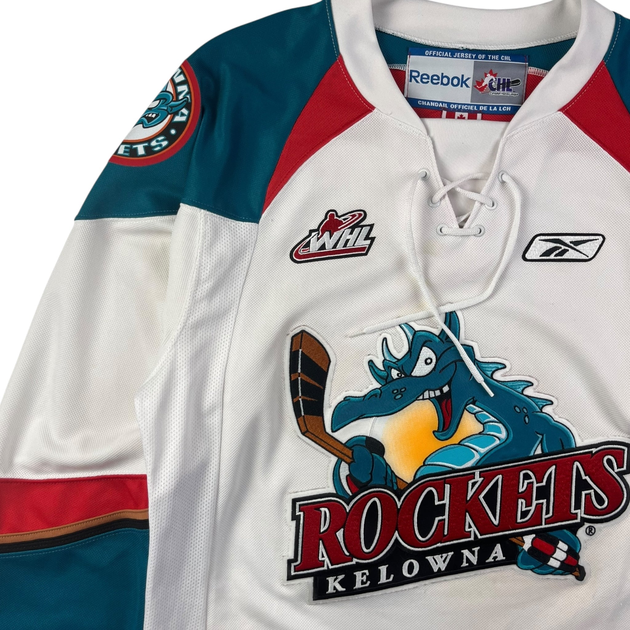 Kelowna Rockets WHL Reebok Away Jersey