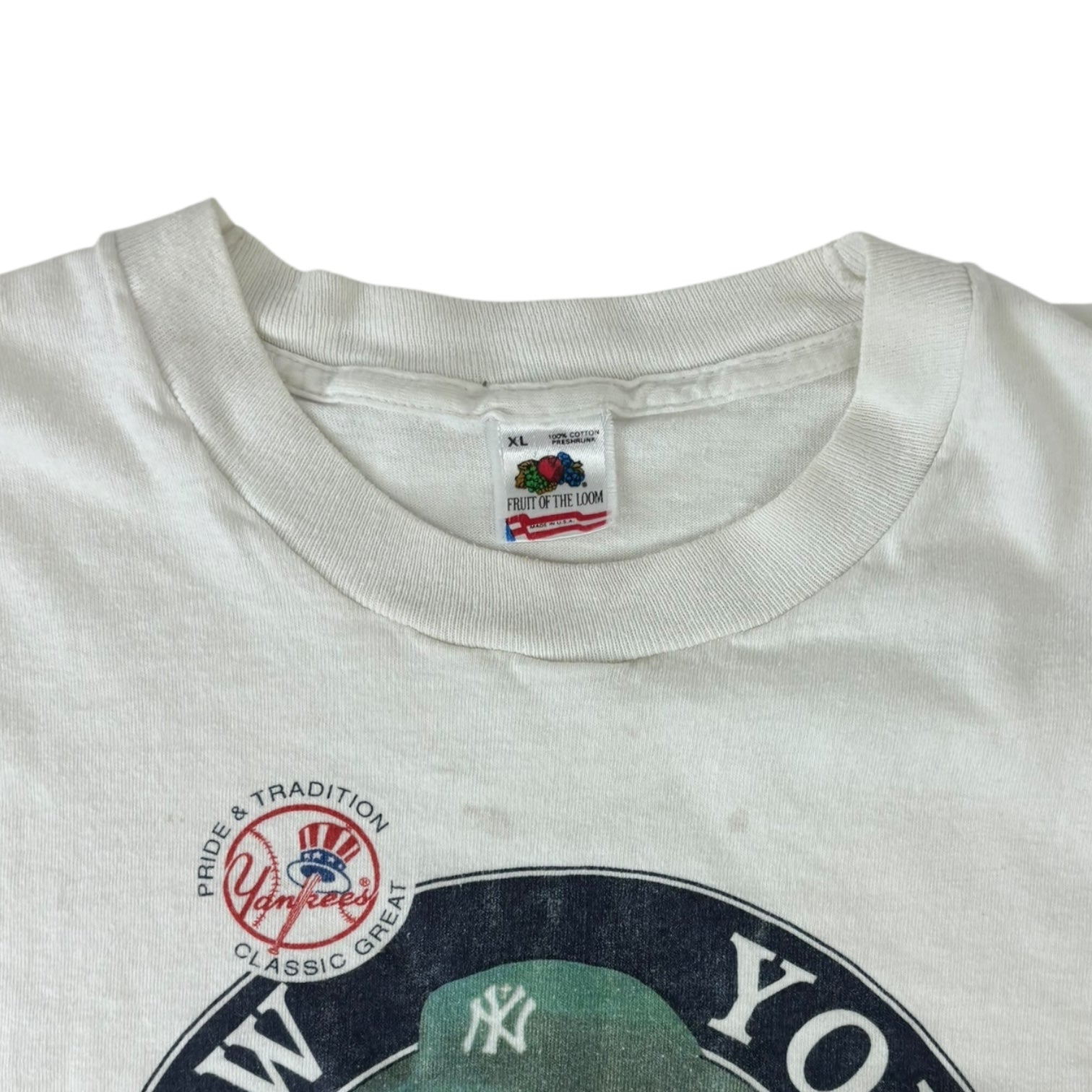 Vintage 1989 New York Yankees Billy Martin Memorial T-Shirt White