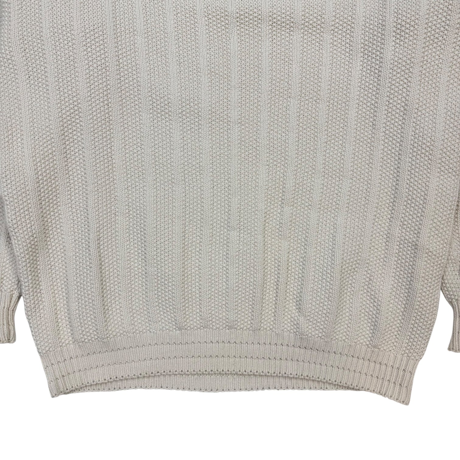 Vintage Harry Rosen V Neck Knit Sweater White/Multicolour