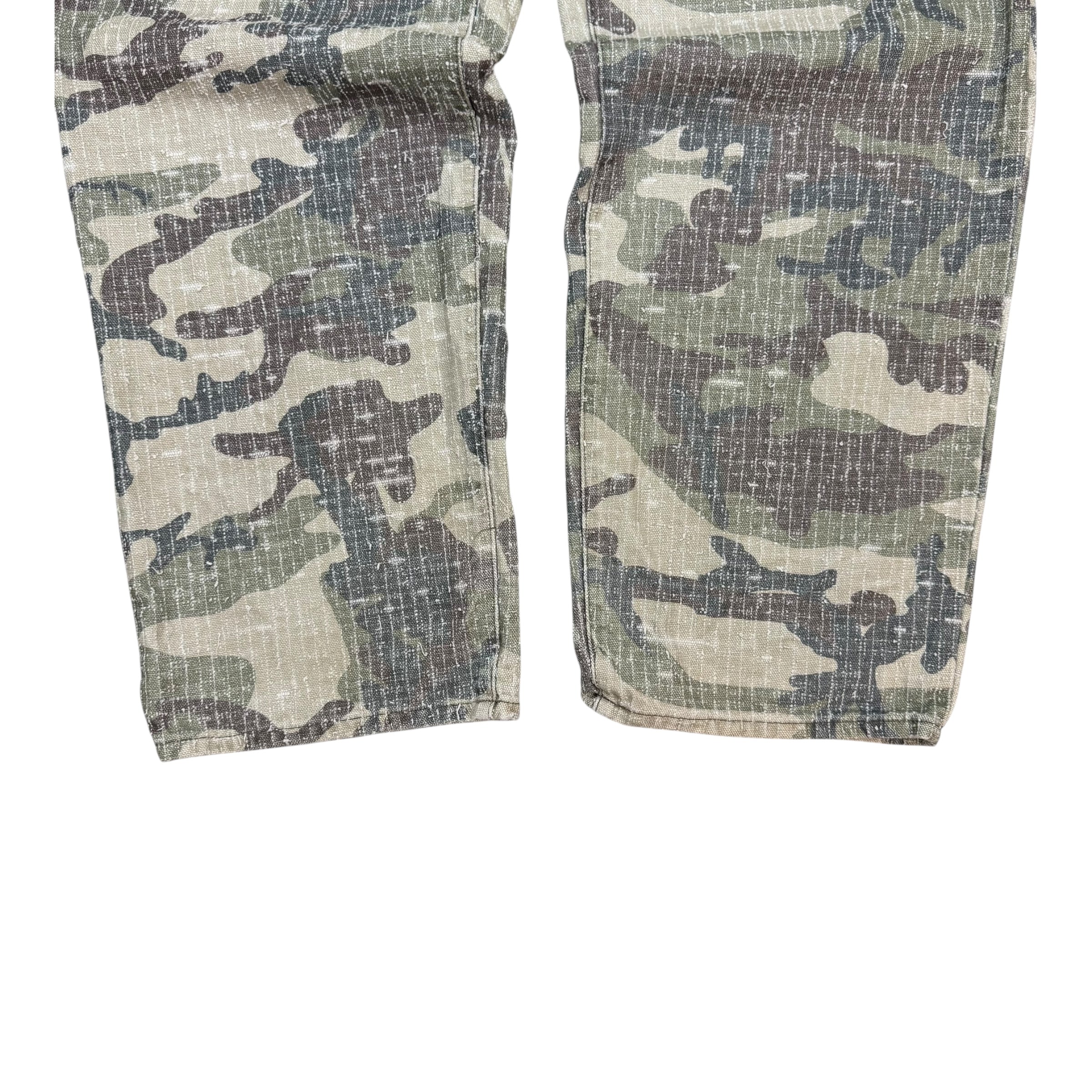 Stussy Needlepunch Big Ol’ Jeans Woodland Camo